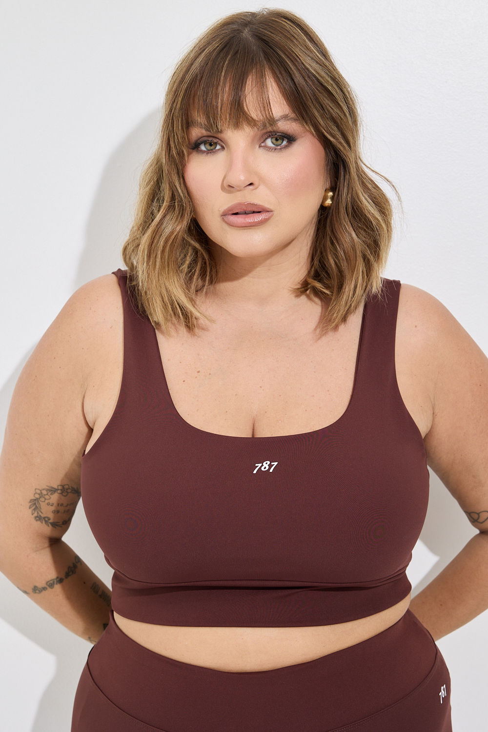 Top Fitness Plus Size 787 Mocha Top Fitness Plus Size 787 Mocha