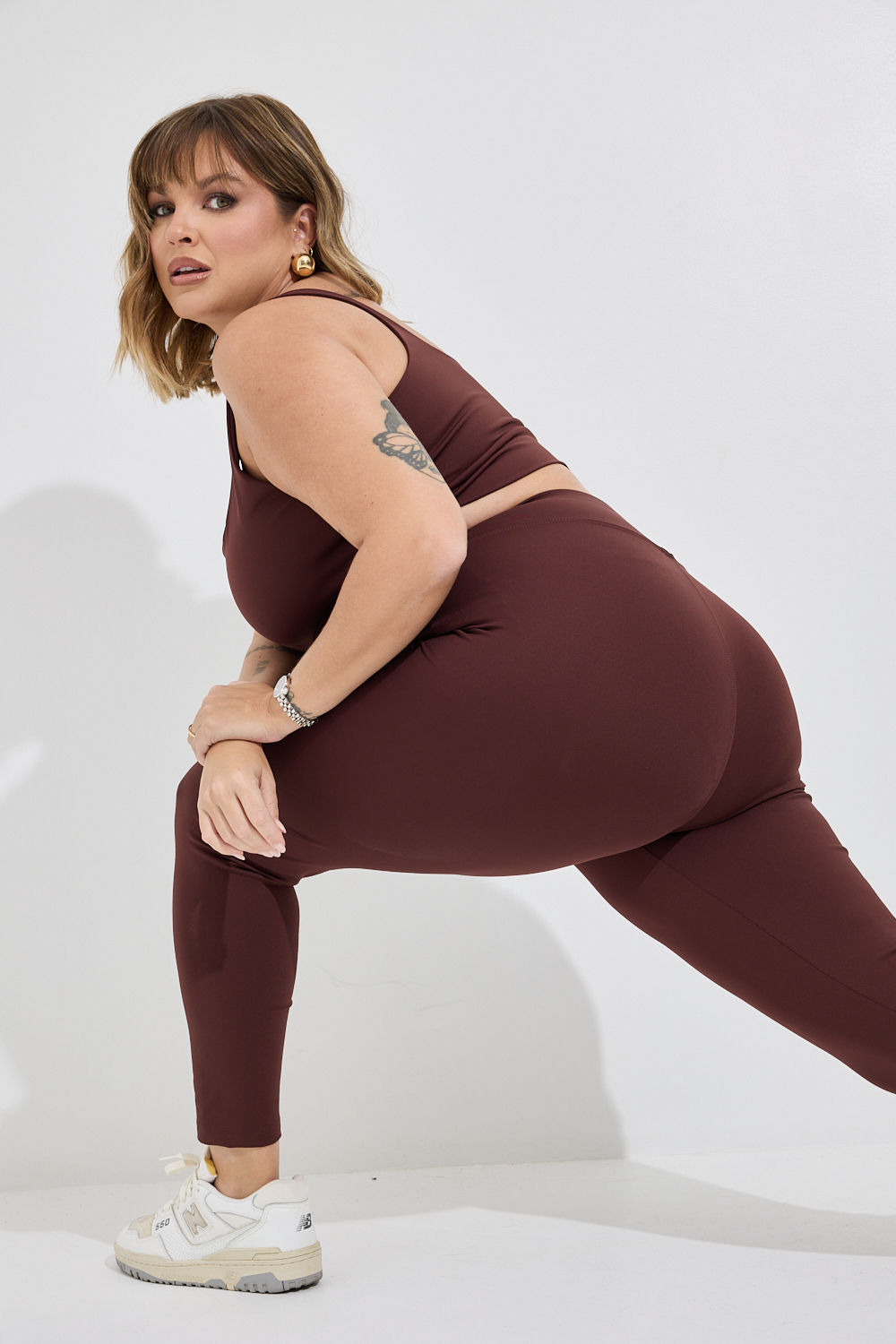 Legging Fitness Plus Size Mocha