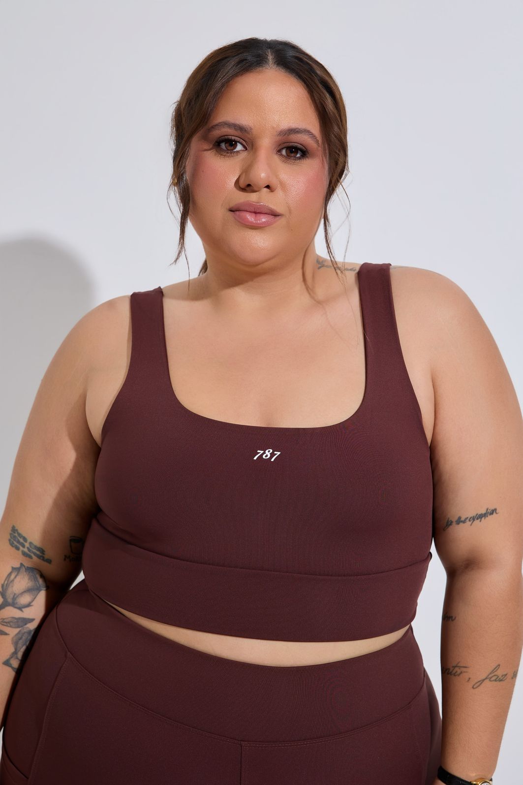 Top Fitness Plus Size 787 Mocha Top Fitness Plus Size 787 Mocha
