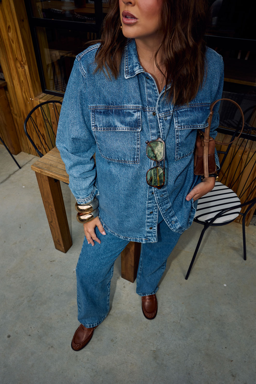 Camisa Jeans Plus Size Carolina