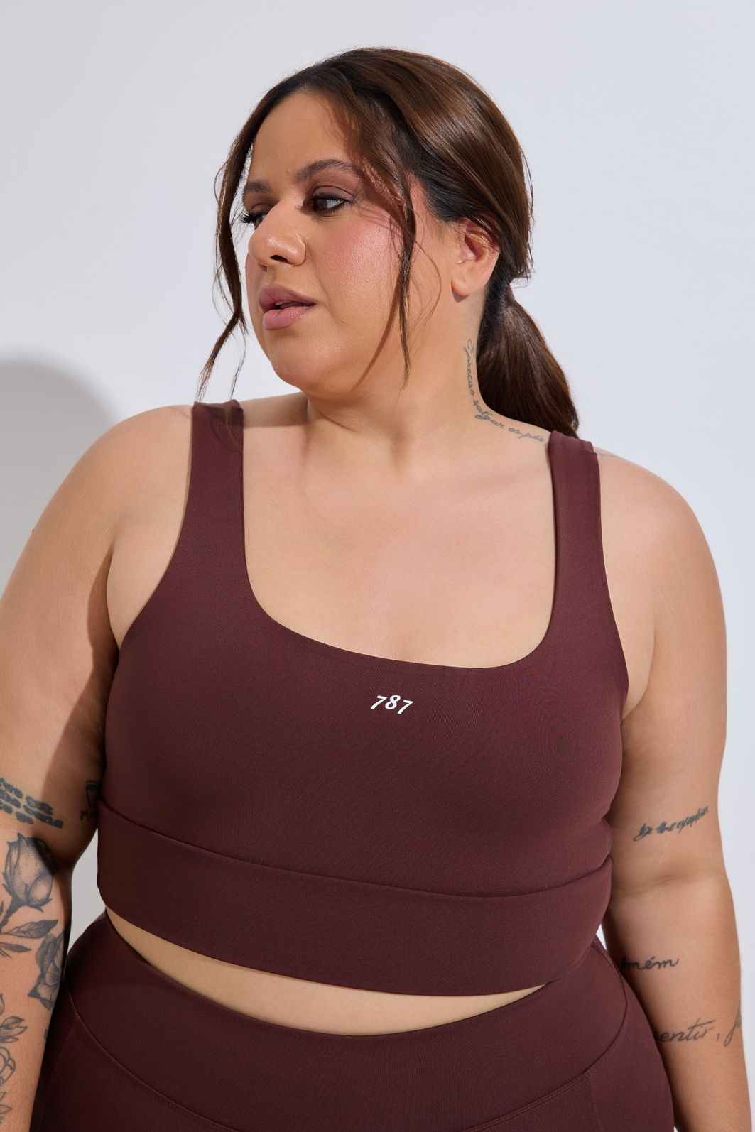 Top Fitness Plus Size 787 Mocha Top Fitness Plus Size 787 Mocha
