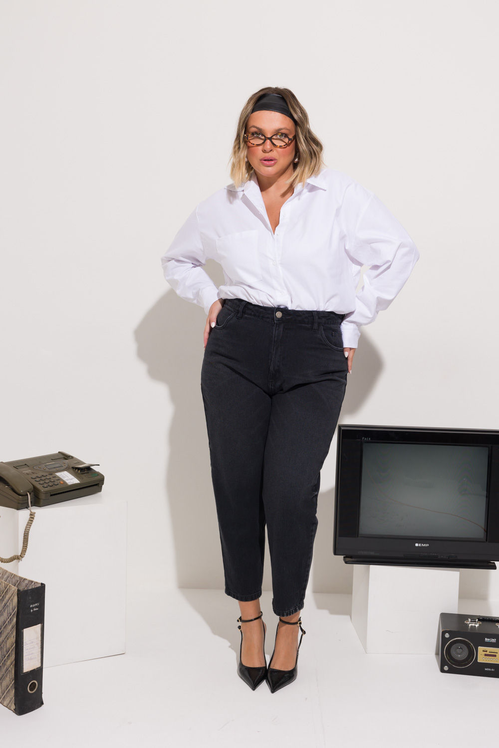 Calça Mom Jeans Vintage Plus Size Sol