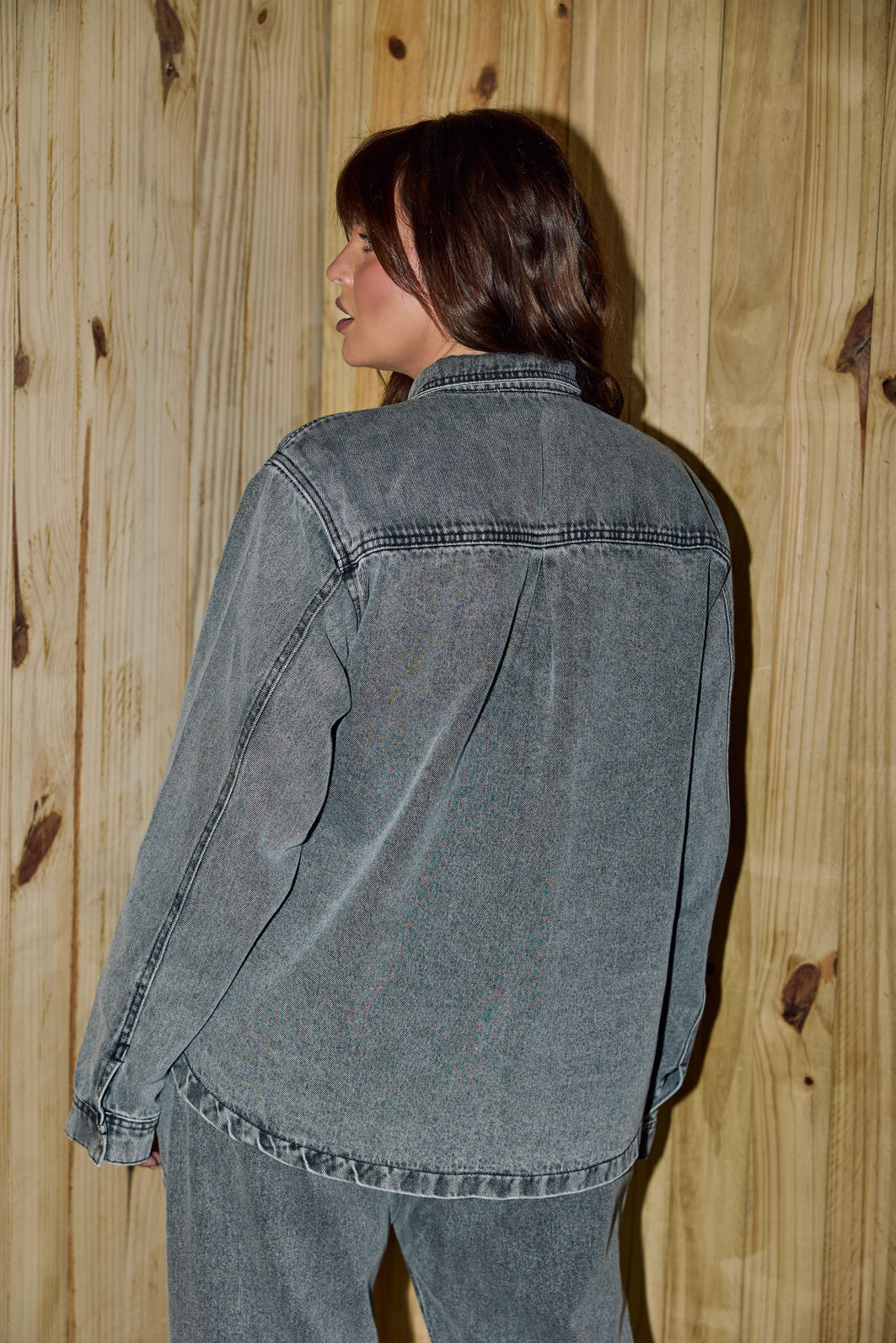 Camisa Jeans Plus Size Paloma