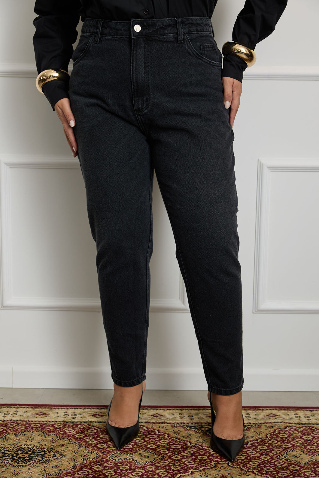 Calça Mom Jeans Vintage Plus Size Sol Calça Mom Jeans Vintage Plus Size Sol