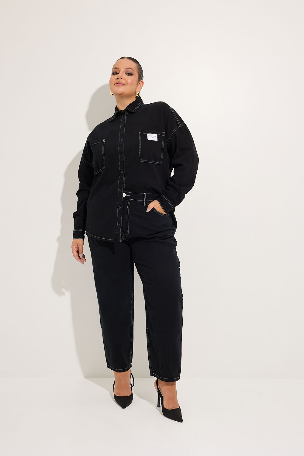 Calça Jeans Baggy Plus Size Gabi Berri