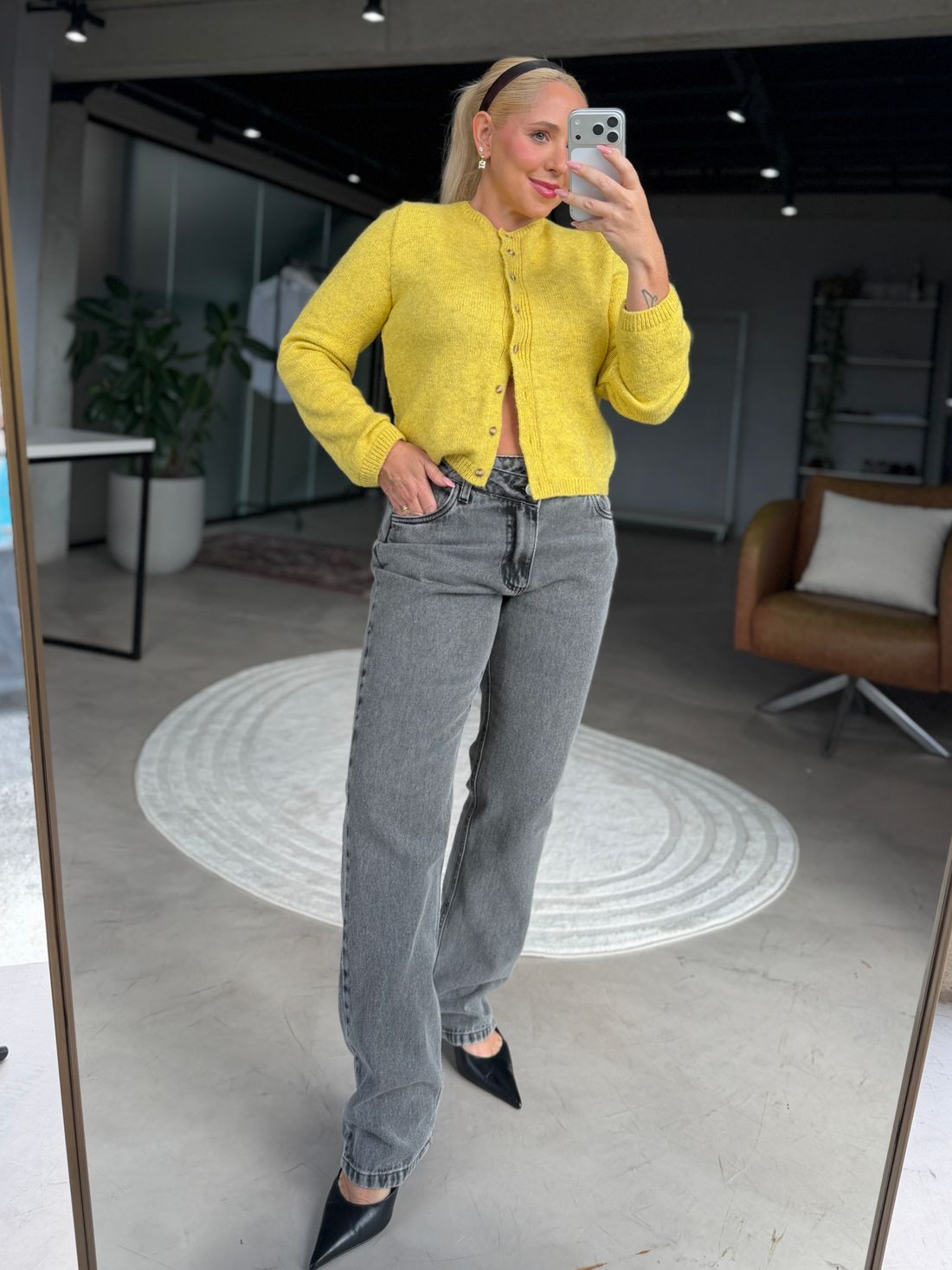 Calça Jeans Cintura Cruzada Plus Size Paloma