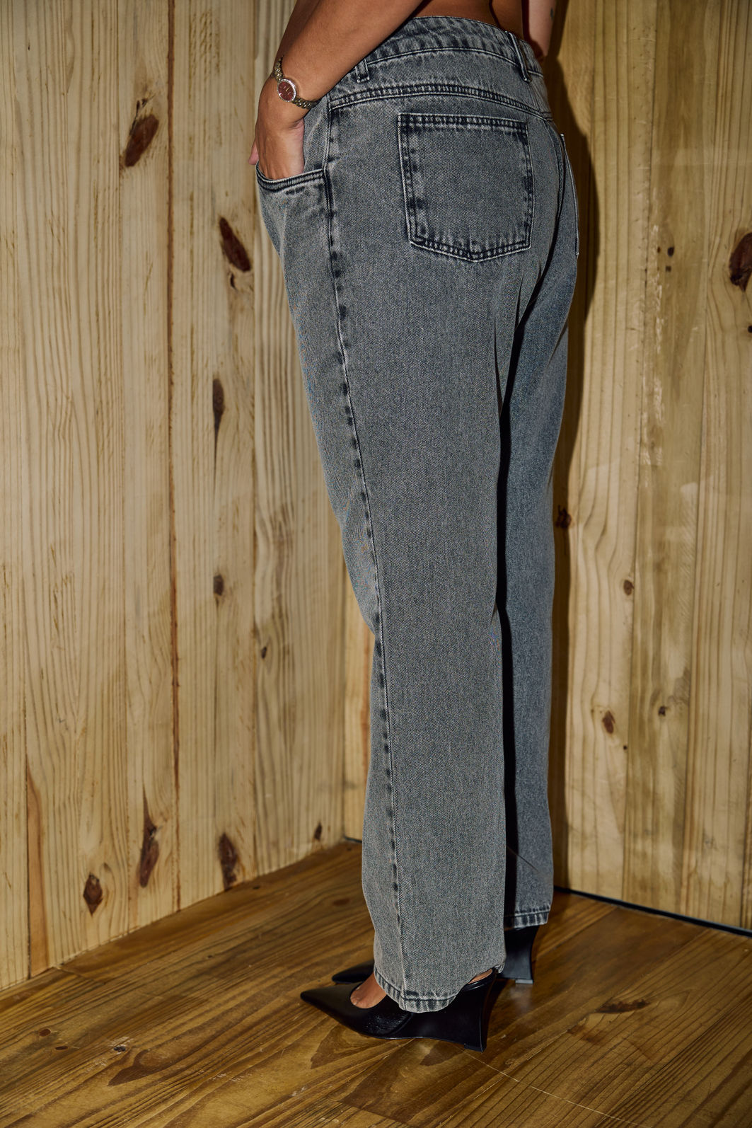 Calça Jeans Cintura Cruzada Plus Size Paloma