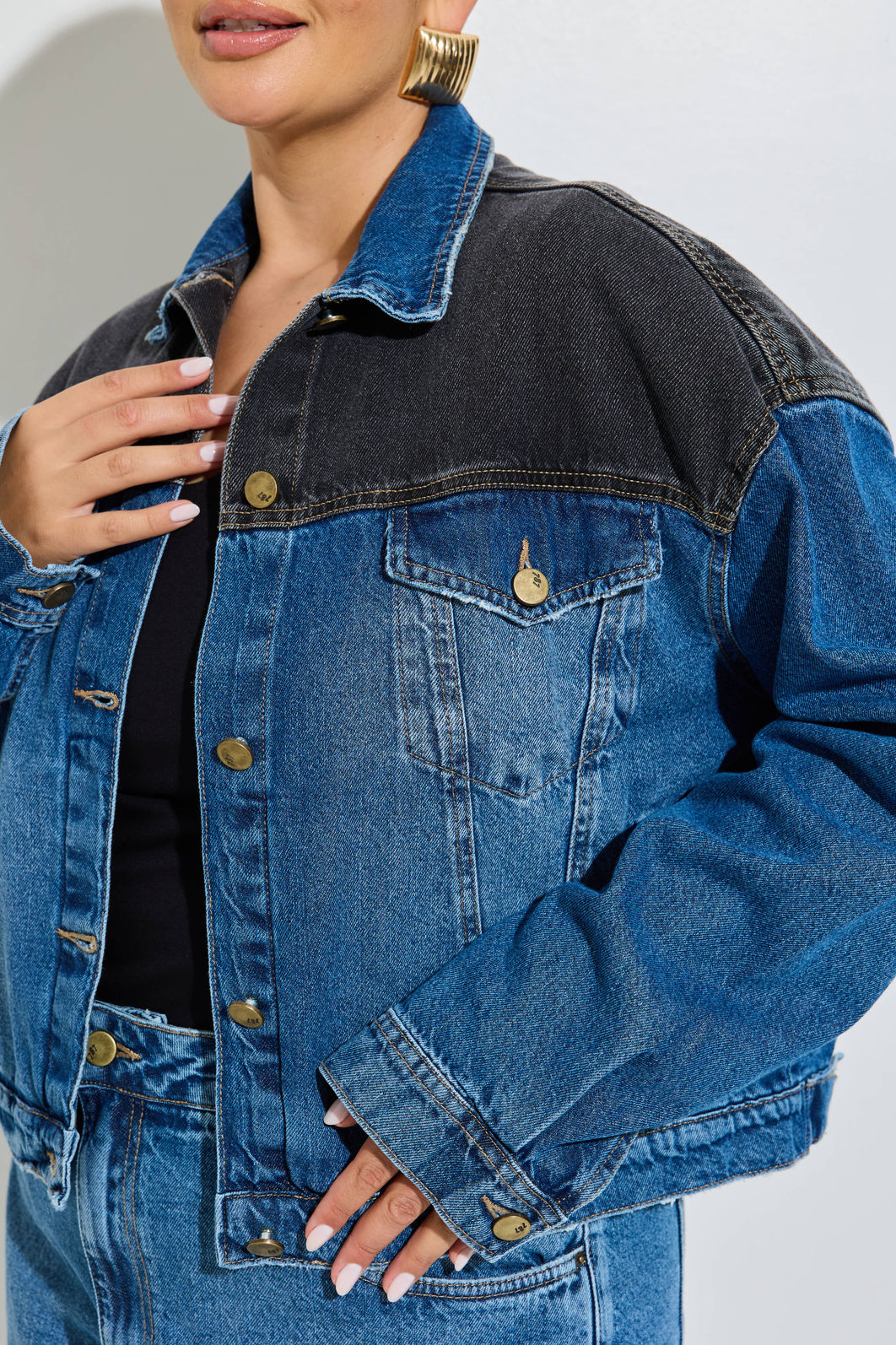 Jaqueta Jeans Plus Size Jenni Jaqueta Jeans Plus Size Jenni