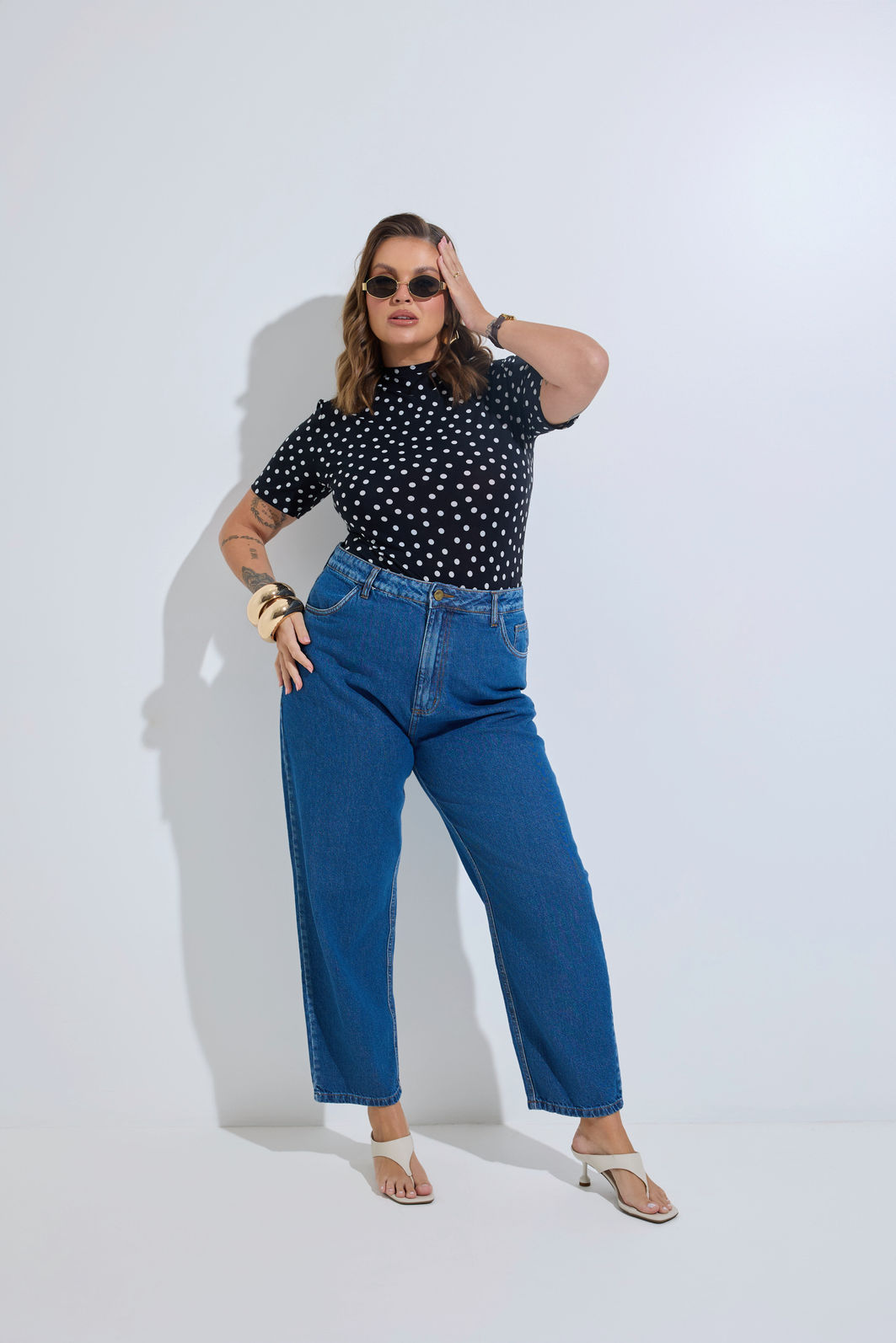 Calça Mom Jeans Plus Size Vanessa Calça Mom Jeans Plus Size Vanessa