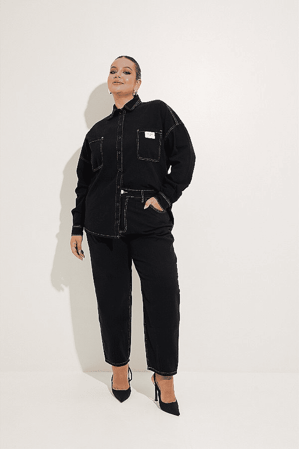 Calça Jeans Baggy Plus Size Gabi Berri