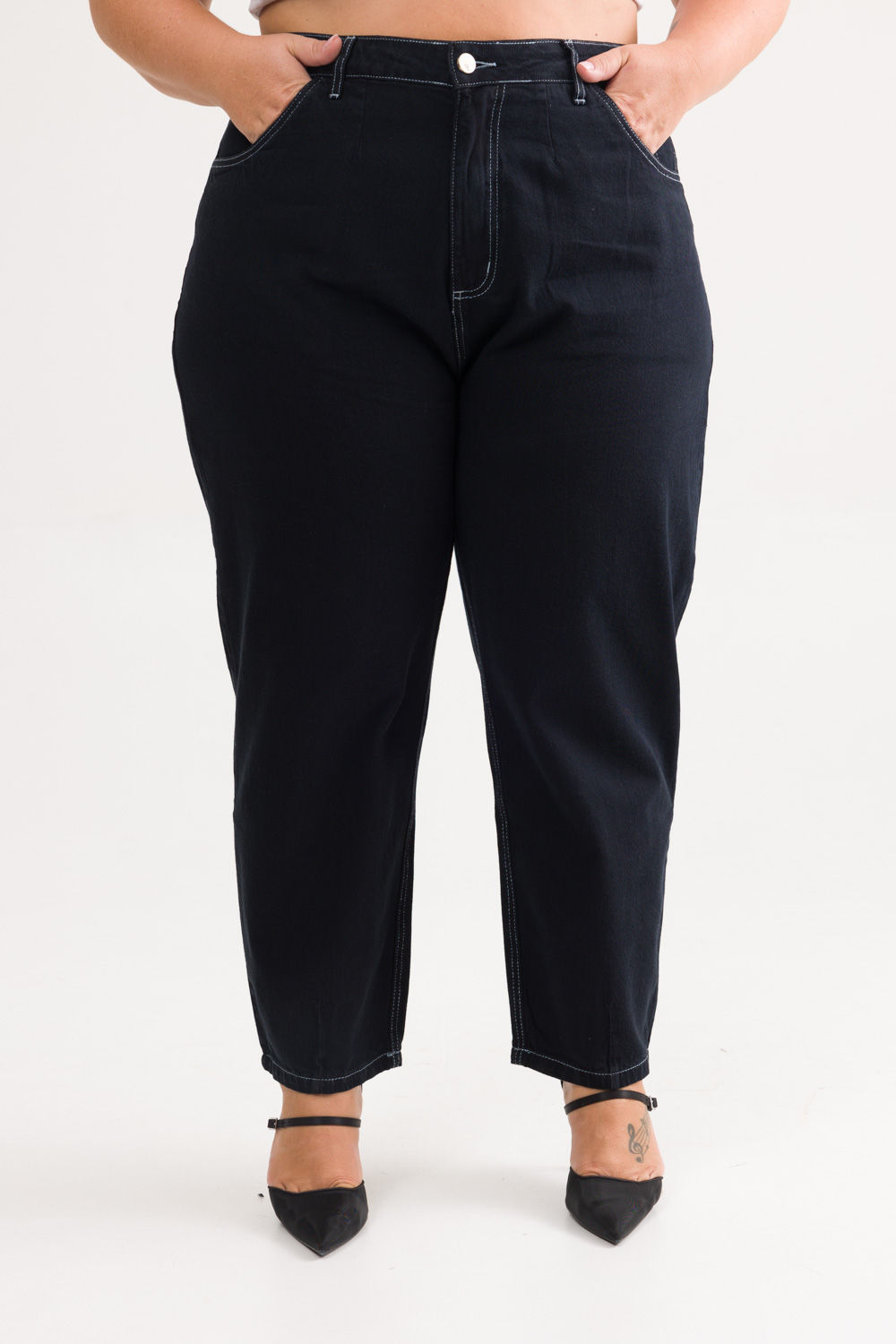 Calça Jeans Baggy Plus Size Gabi Berri
