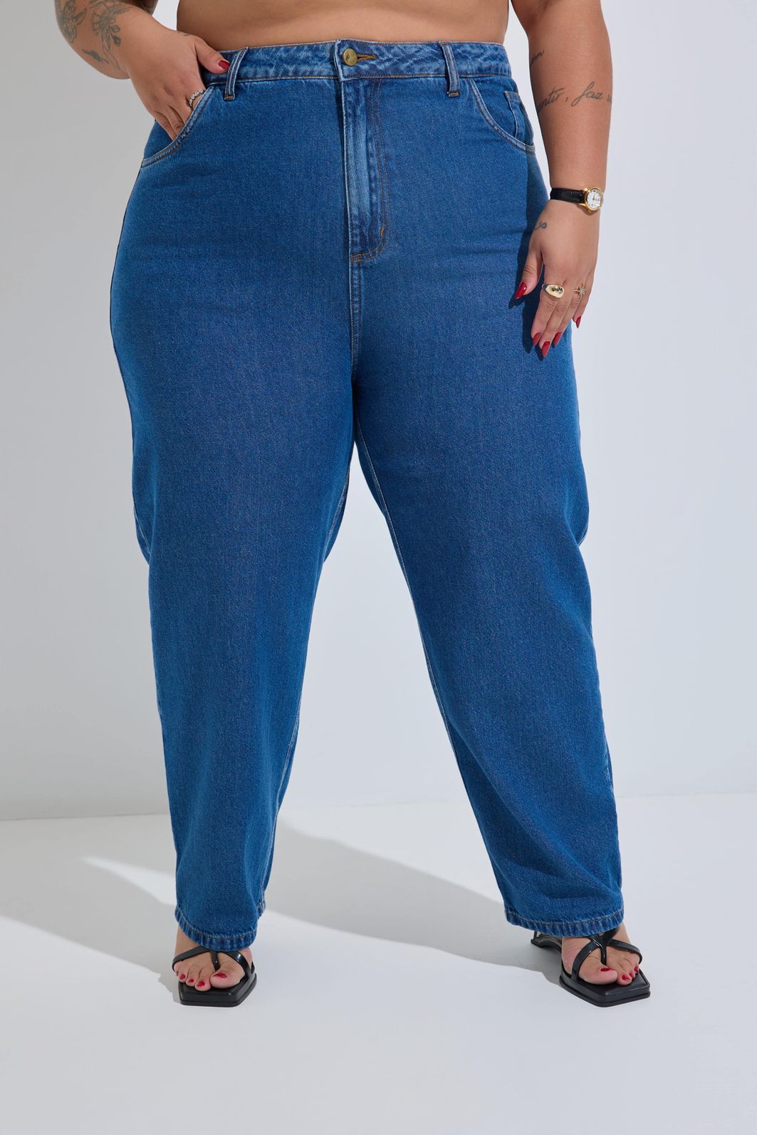 Calça Mom Jeans Plus Size Vanessa Calça Mom Jeans Plus Size Vanessa