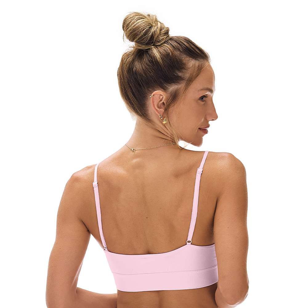 Top Sem Costura com Bojo Removível - Zee Rucci - Rosa Balé Top Sem Costura com Bojo Removível - Zee Rucci - Rosa Balé