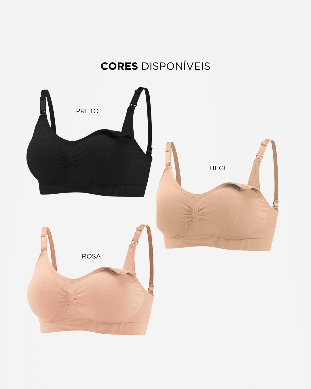Kit 2 Sutiãs Amamentação Sem Costura Plus Size - Zee Rucci Kit 2 Sutiãs Amamentação Sem Costura Plus Size - Zee Rucci