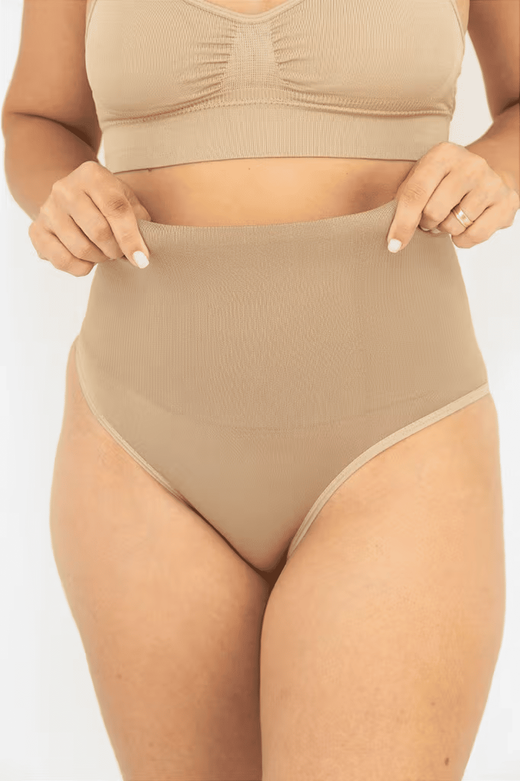 Kit 2 Calcinhas Pós Parto Tanga Modeladora Sem Costura Média Compressão