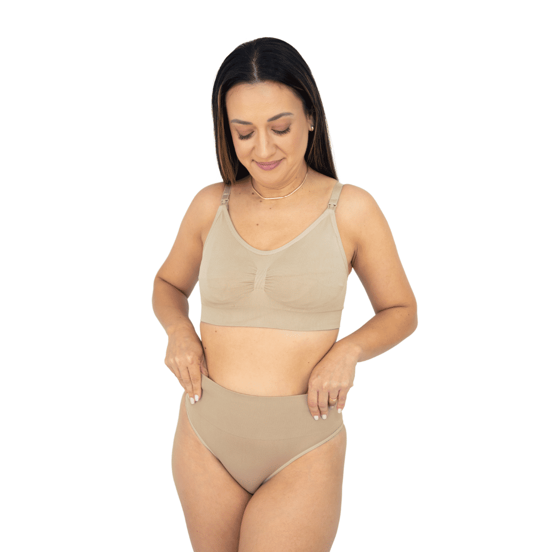 Calcinha Pós Parto Tanga Sem Costura Leve Compressão Zee Rucci - Bege Calcinha Pós Parto Tanga Sem Costura Leve Compressão Zee Rucci - Bege
