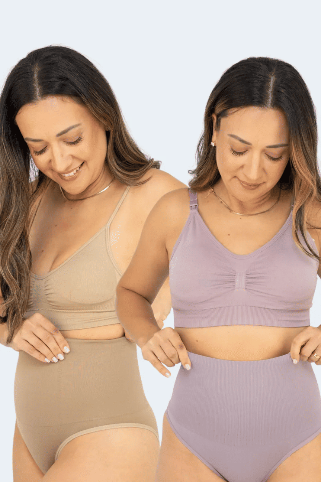 Kit 2 Calcinhas Pós Parto Tanga Modeladora Sem Costura Média Compressão