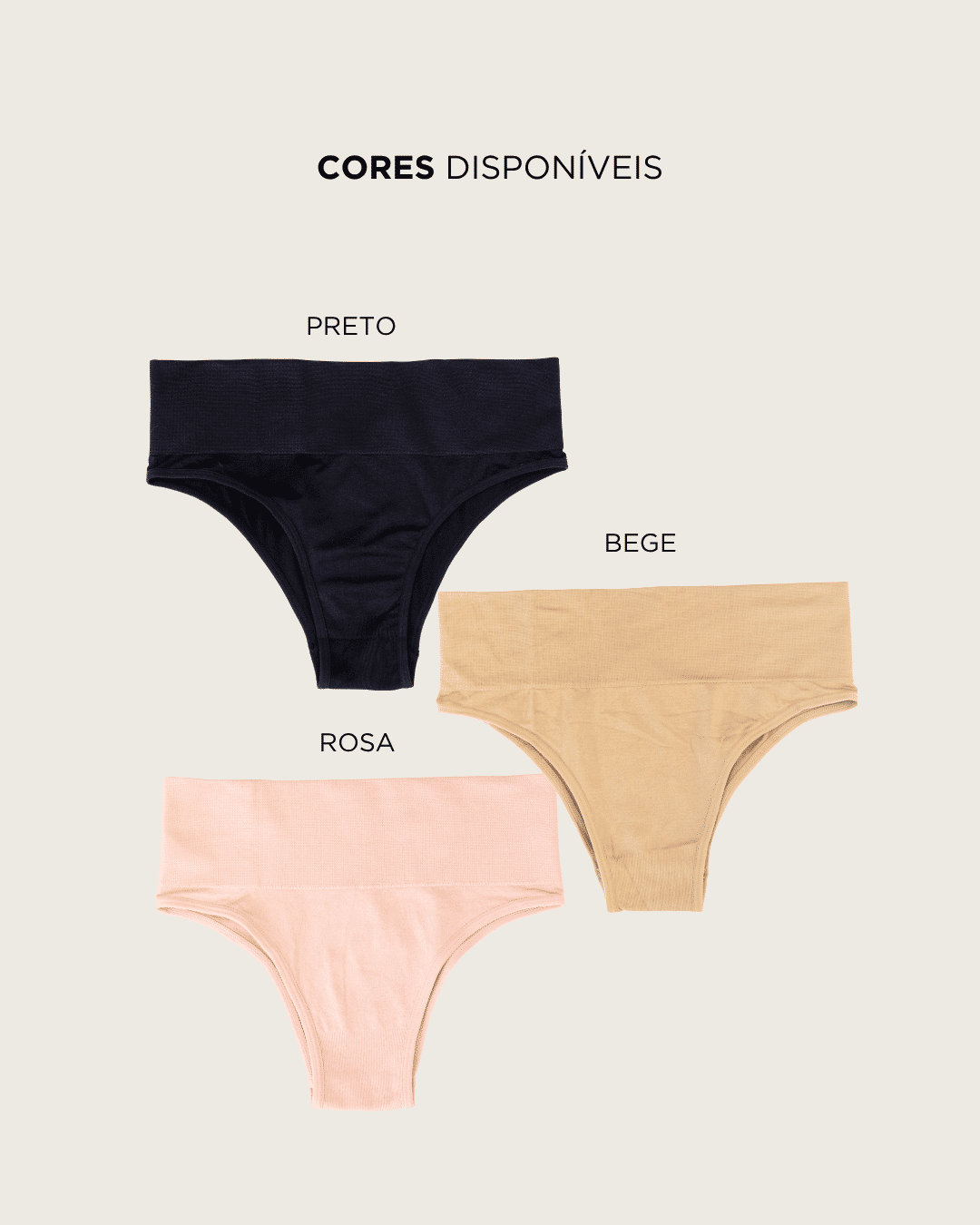 Kit 3 Calcinhas Pós Parto Tanga Sem Costura Leve Compressão Plus Size