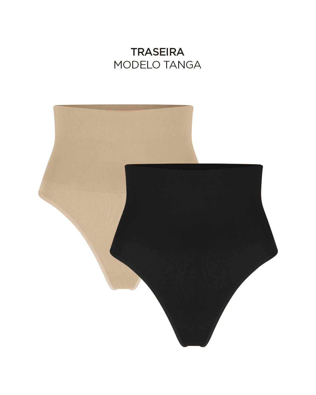 Kit 2 Calcinhas Pós Parto Tanga Modeladora Sem Costura Média Compressão
