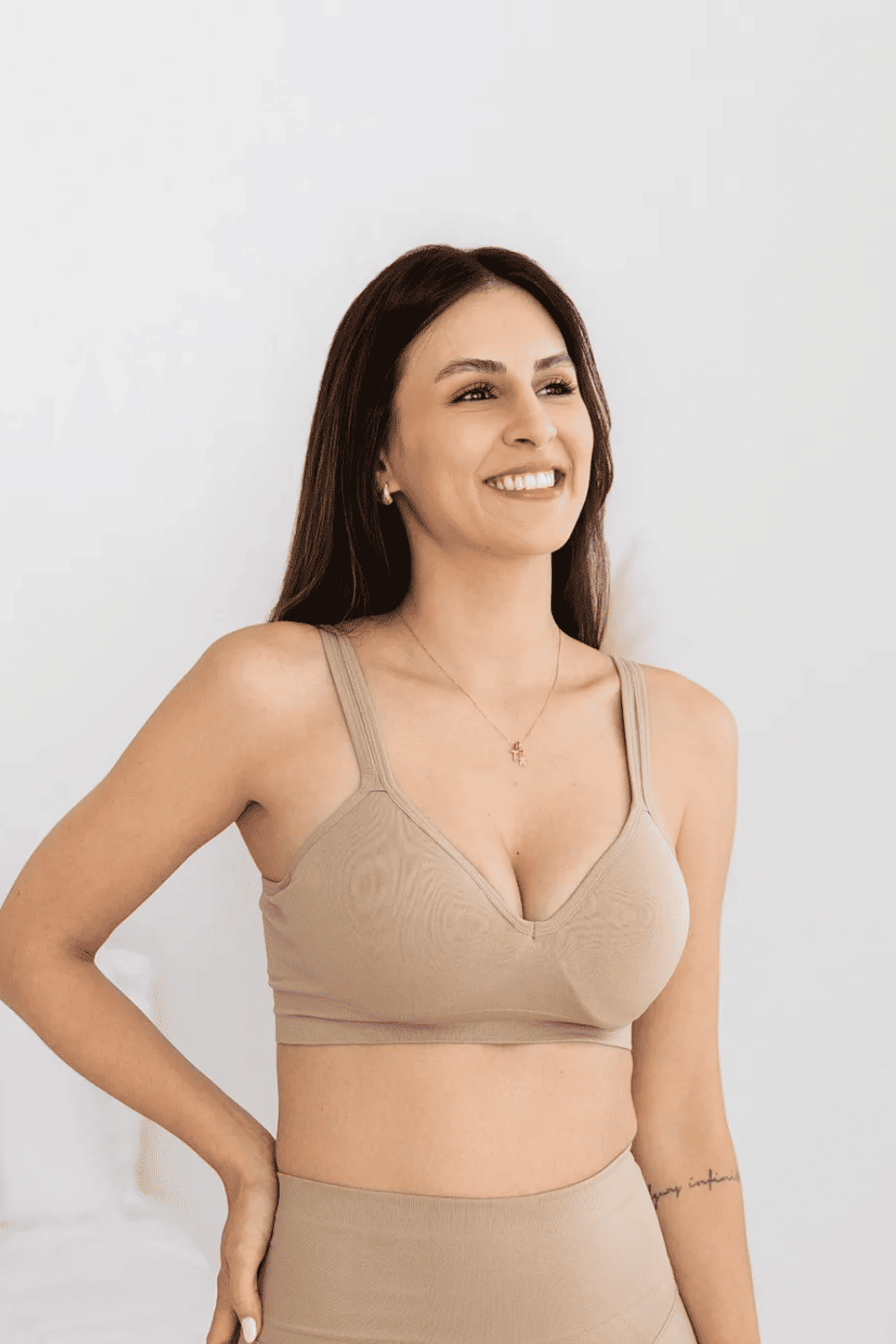 Sutiã Comfort Duplo Com Bojo Sem Costura - Bege Sutiã Comfort Duplo Com Bojo Sem Costura - Bege