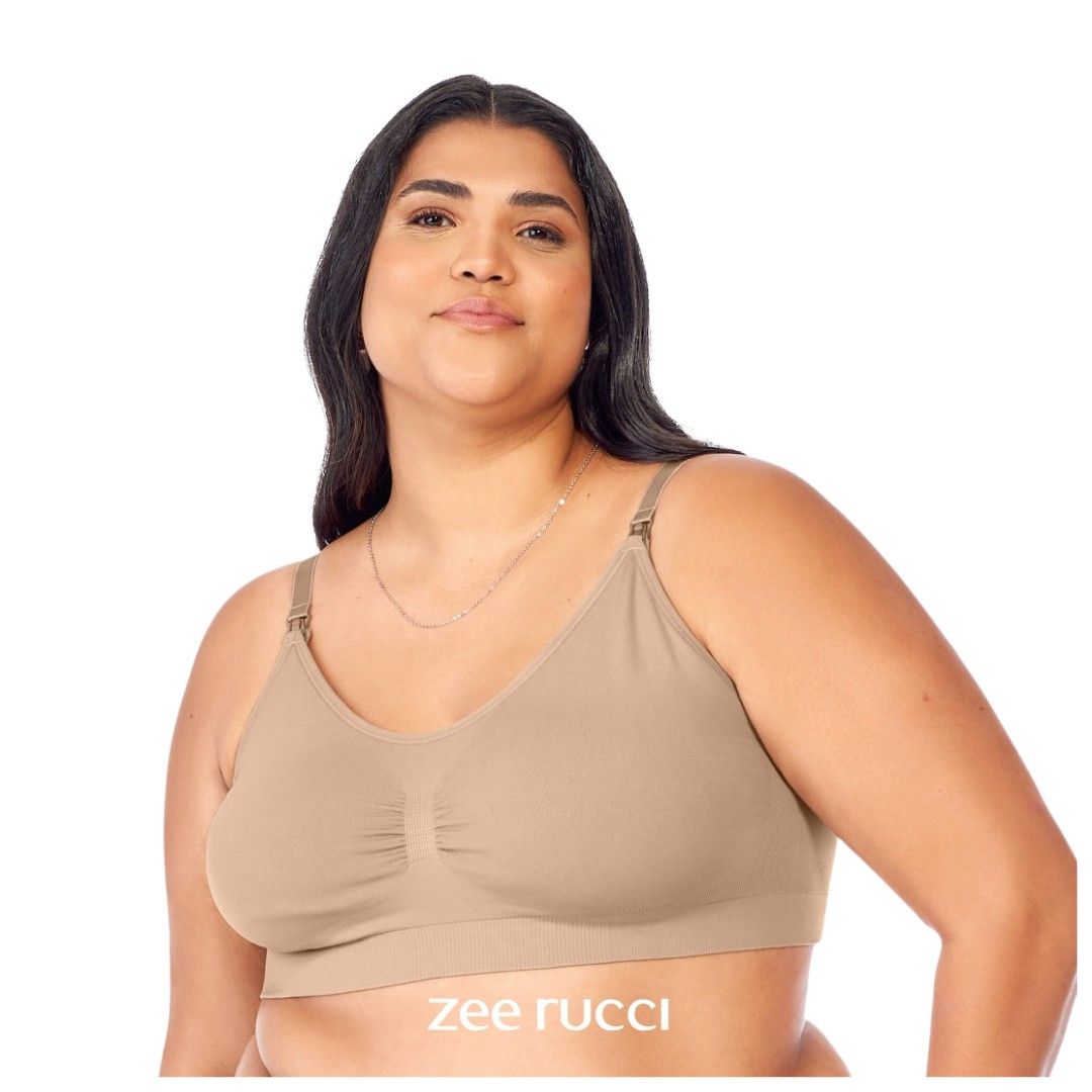 Sutiã Amamentação Sem Costura Plus Size - Zee Rucci - Bege