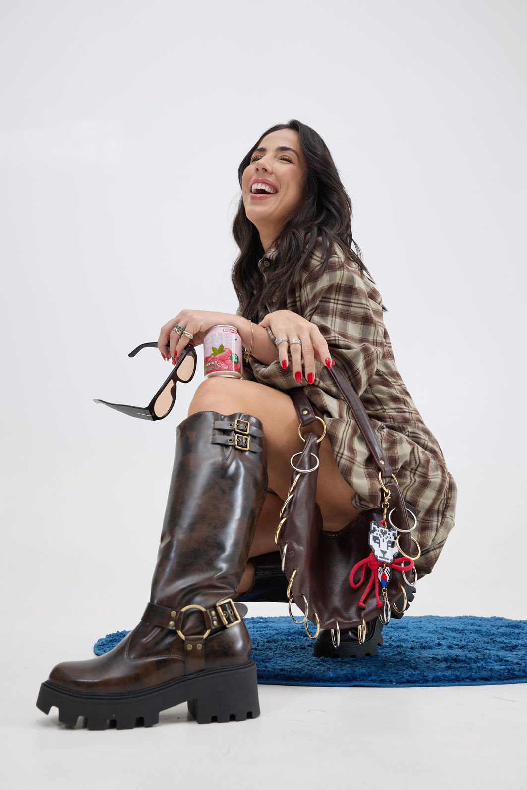 NAMU - BOTA FEMININA BIKER CANO LONGO TRATORADA MARROM NAMU - BOTA FEMININA BIKER CANO LONGO TRATORADA MARROM
