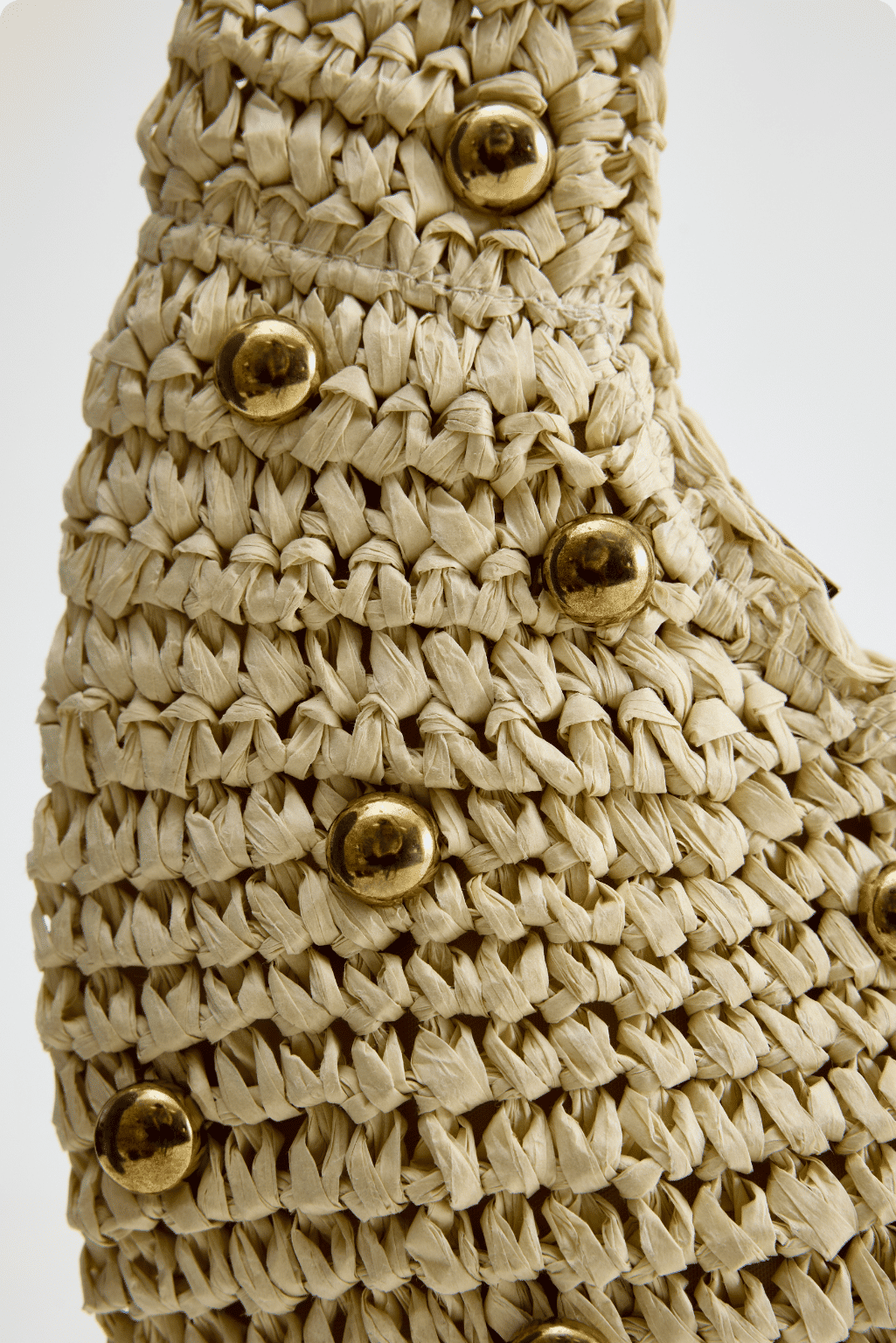 BOLSA FEMININA PALHA TACHAS DOURADAS - CRETA BOLSA FEMININA PALHA TACHAS DOURADAS - CRETA