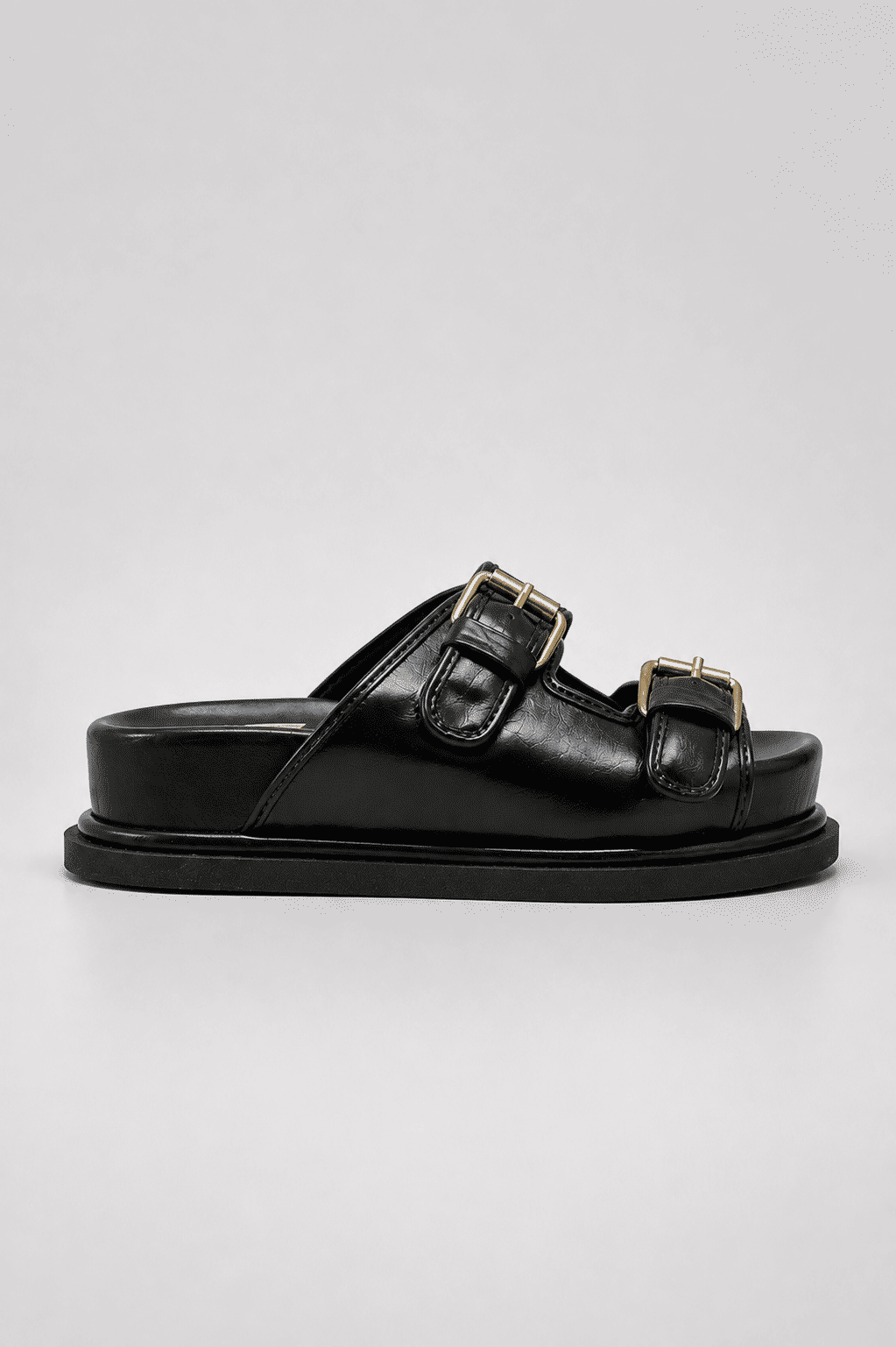 CAPUCINE - FLATFORM PAPETE FEMININA FIVELAS PRETA