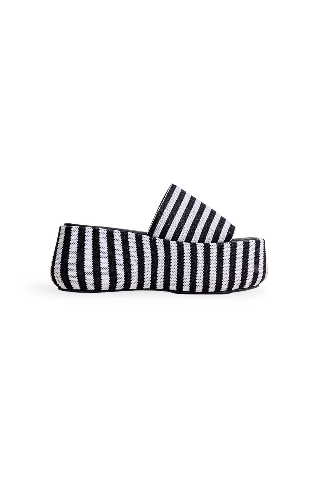 BRISA - TAMANCO PLATAFORMA FEMININO LISTRAS PRETO E BRANCO BRISA - TAMANCO PLATAFORMA FEMININO LISTRAS PRETO E BRANCO