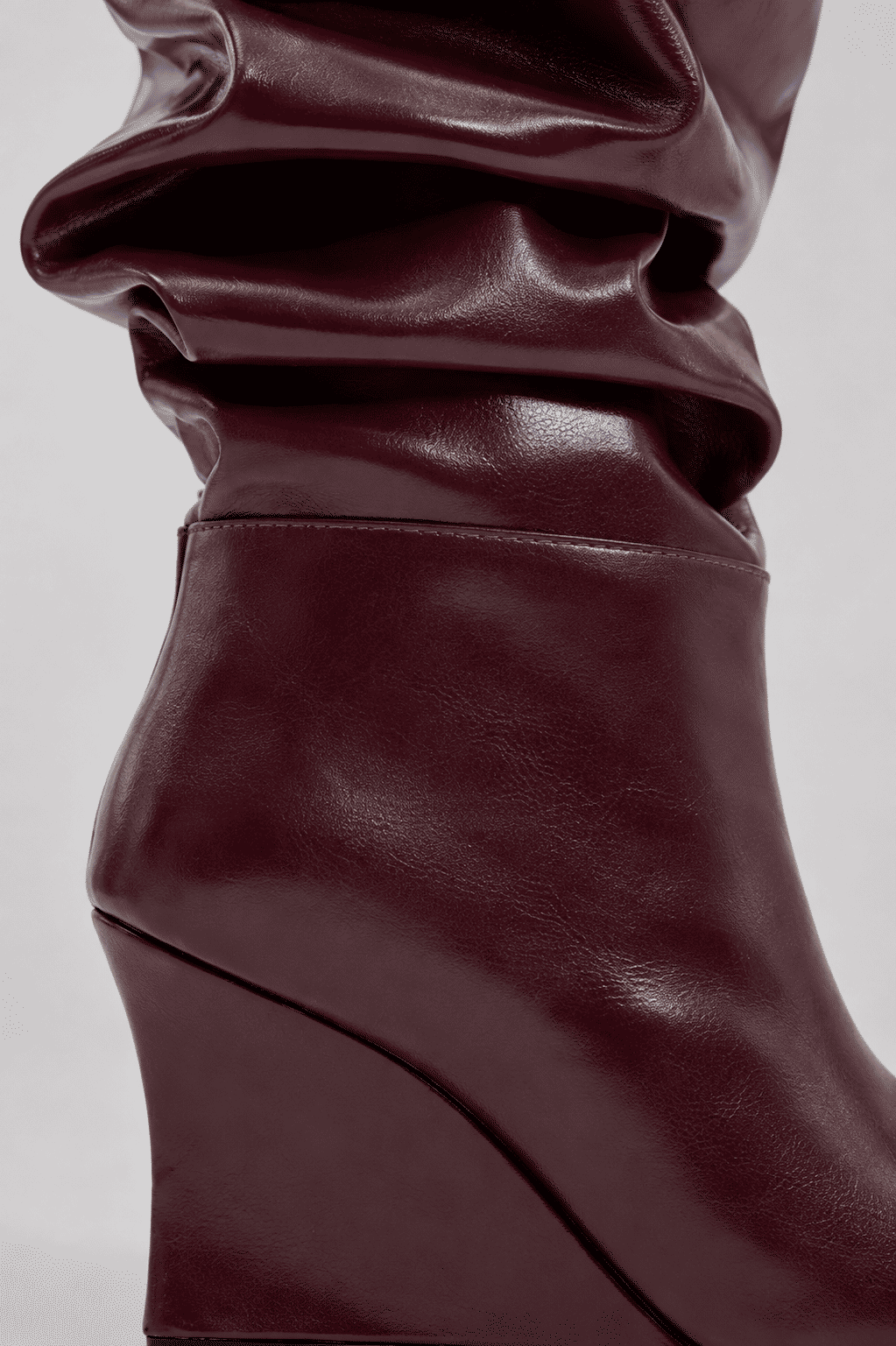 GAIA - BOTA FEMININA CANO LONGO SLOUCH BORDÔ GAIA - BOTA FEMININA CANO LONGO SLOUCH BORDÔ