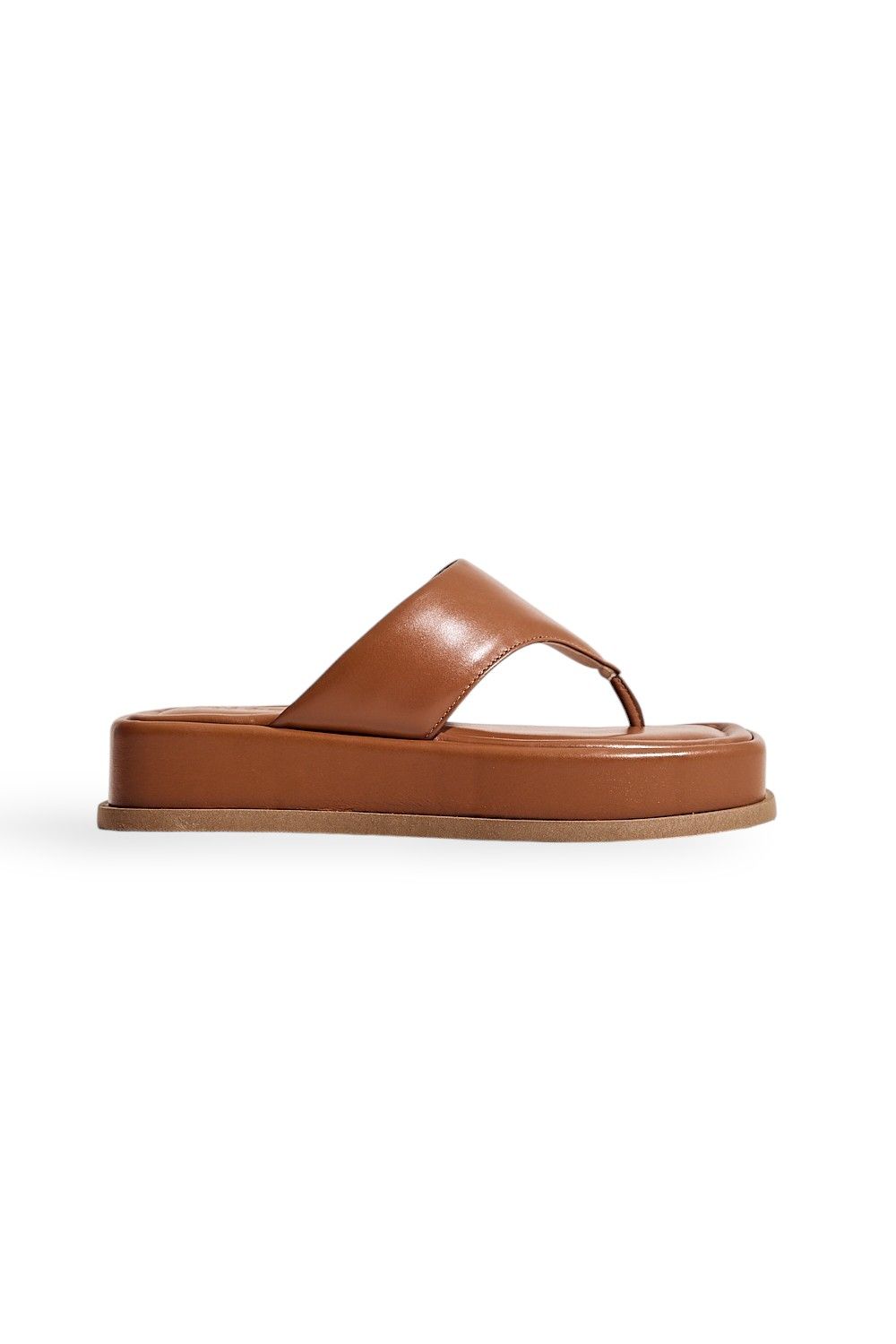 BÚZIOS - CHINELO FLATFORM COURO FEMININO CAMEL BÚZIOS - CHINELO FLATFORM COURO FEMININO CAMEL