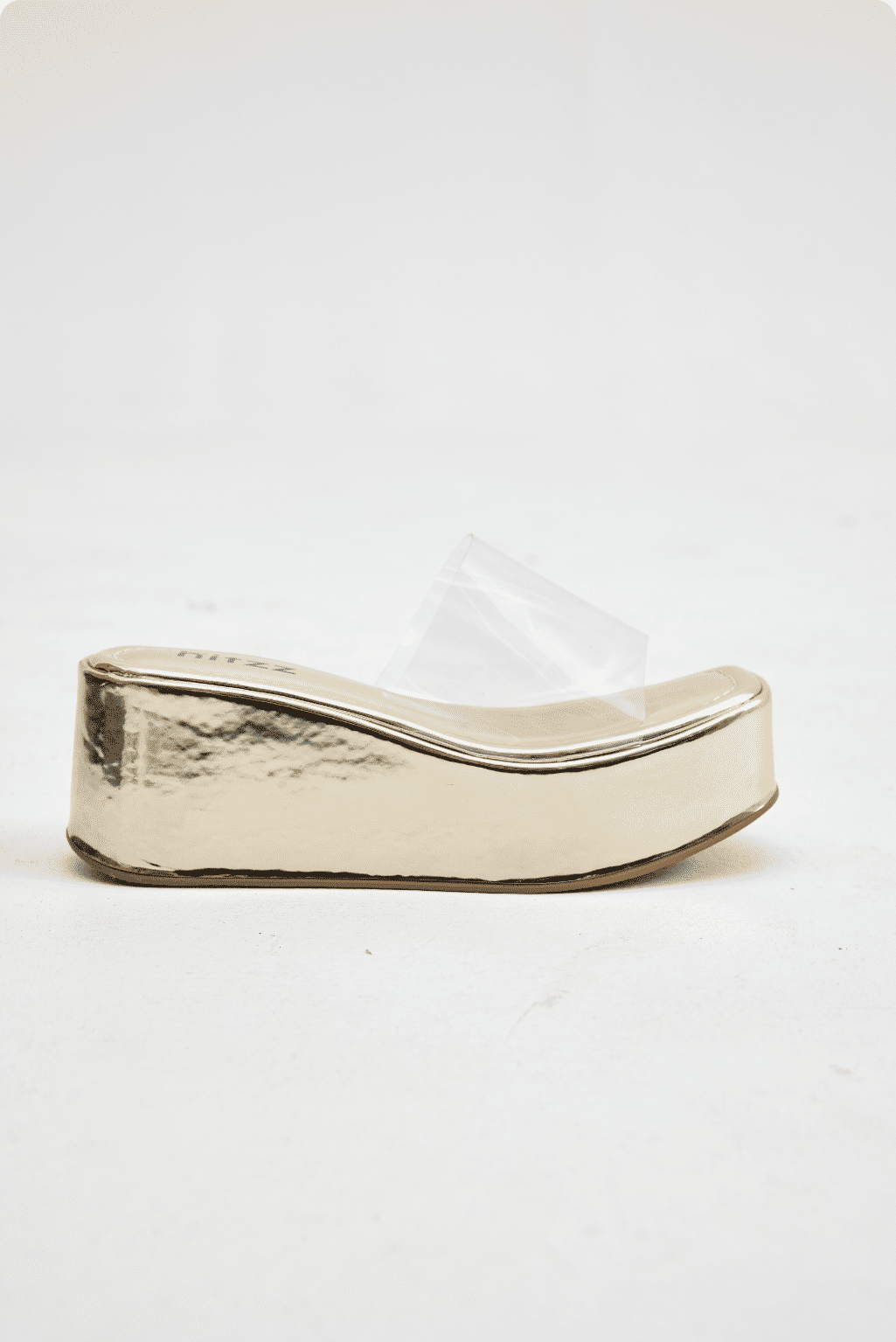 ADELE - TAMANCO FLATFORM FEMININA TIRA VINIL DOURADO