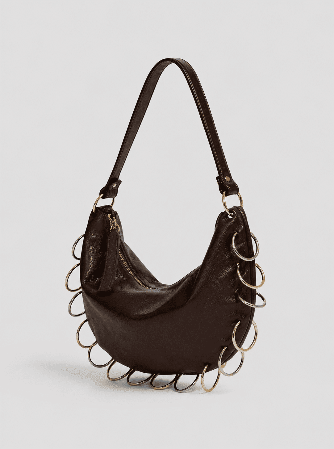 kuromi-bolsa-feminina-ombro-couro-marrom KUROMI - BOLSA FEMININA OMBRO ARGOLAS COURO MARROM