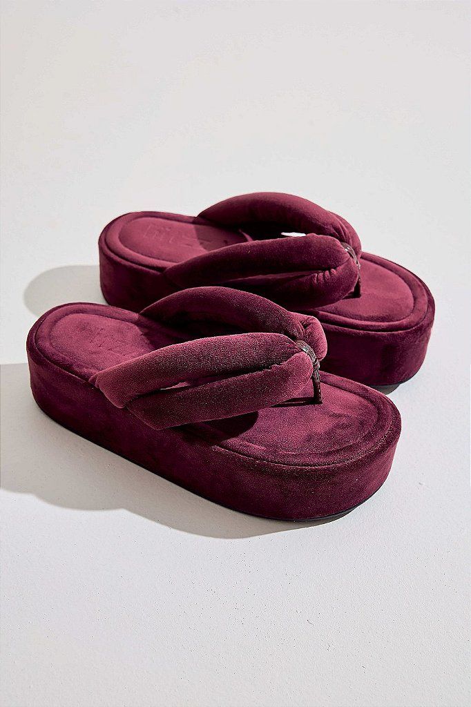 SAKURA - CHINELO FLATFORM TIRAS PUFFER BORDÔ SAKURA - CHINELO FLATFORM TIRAS PUFFER BORDÔ