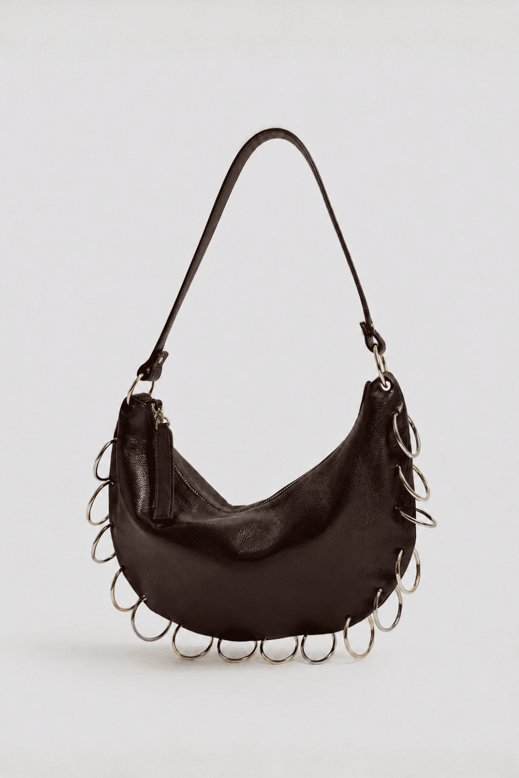 kuromi-bolsa-feminina-ombro-couro-marrom KUROMI - BOLSA FEMININA OMBRO ARGOLAS COURO MARROM