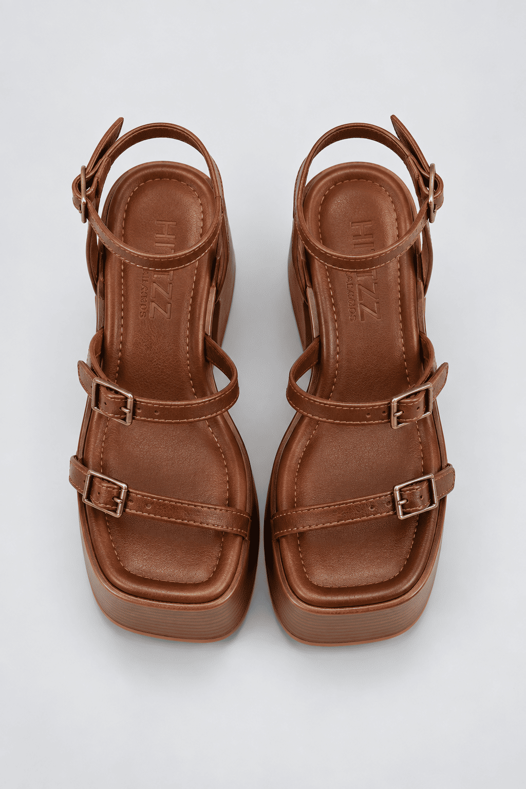 SANDÁLIA FEMININA PLATAFORMA TIRAS CAMEL - BINA SANDÁLIA FEMININA PLATAFORMA TIRAS CAMEL - BINA