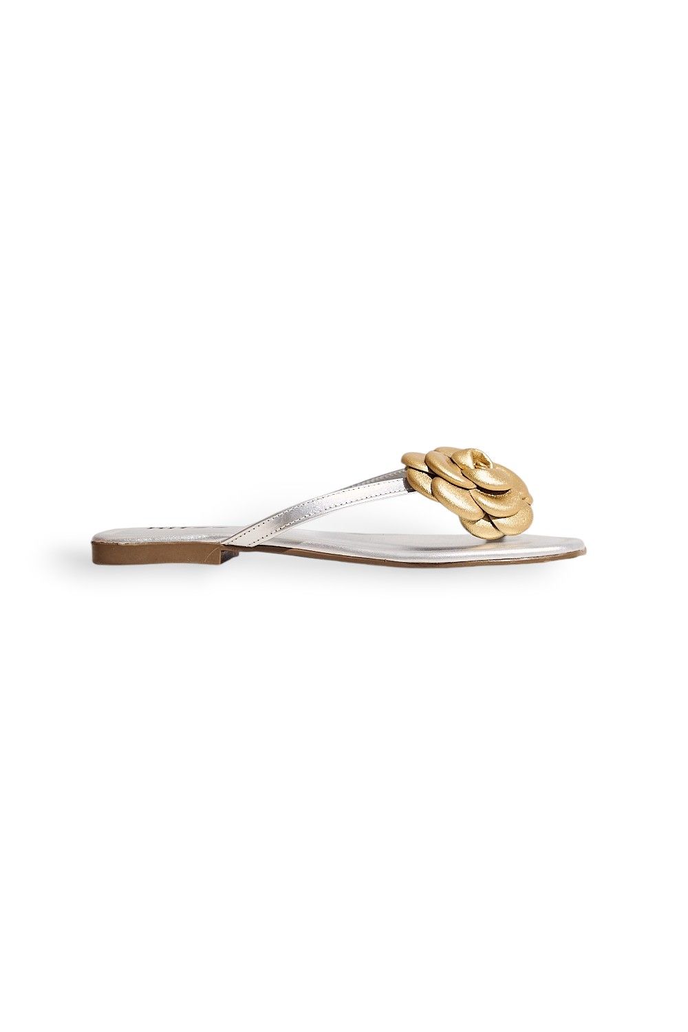 FLORA - RASTEIRA FEMININA FLOR PRATA C/ DOURADO FLORA - RASTEIRA FEMININA FLOR PRATA C/ DOURADO