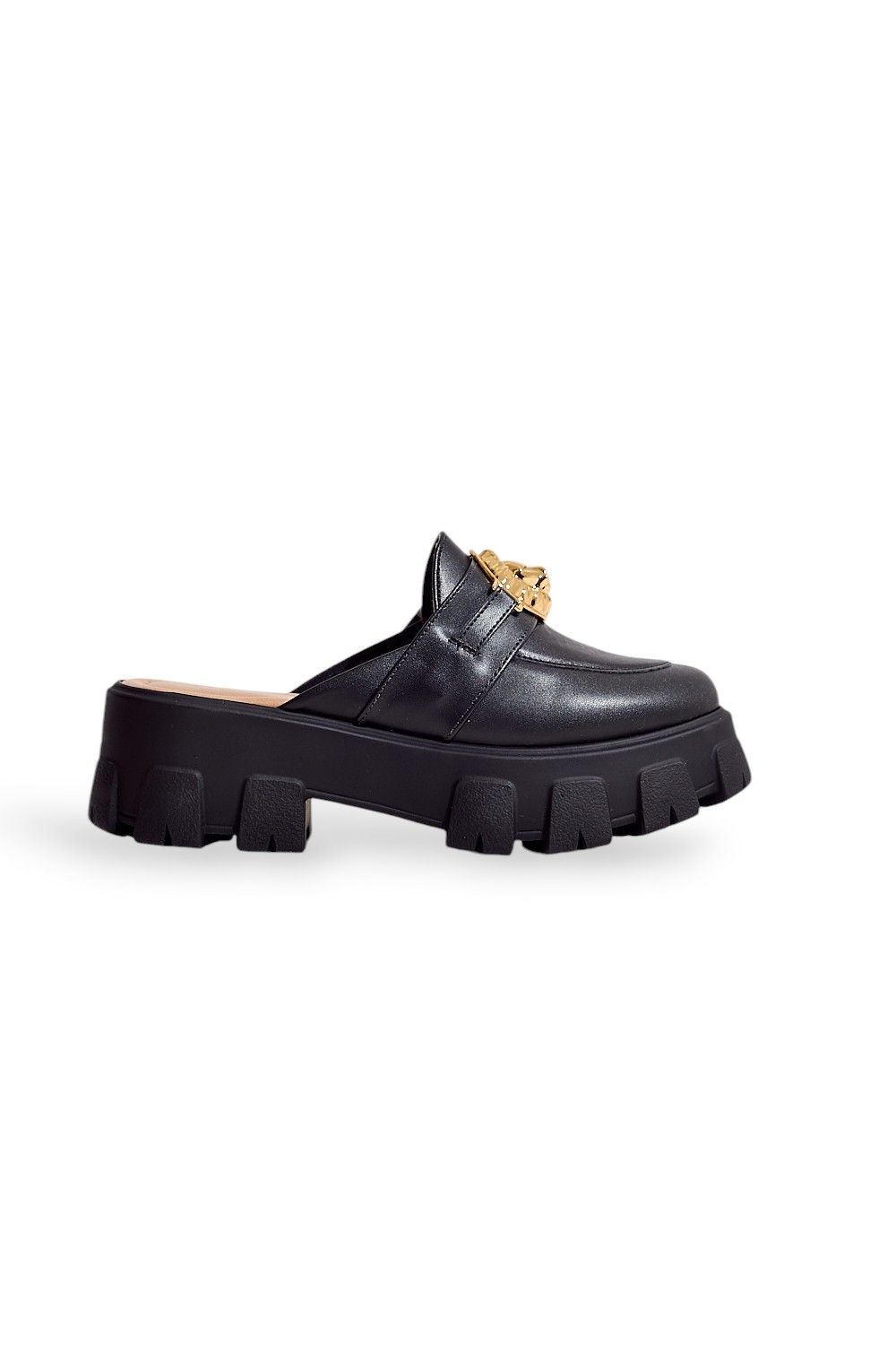ZION - CLOG FLATFORM FEMININO TRATORADO PRETA ZION - CLOG FLATFORM FEMININO TRATORADO PRETA