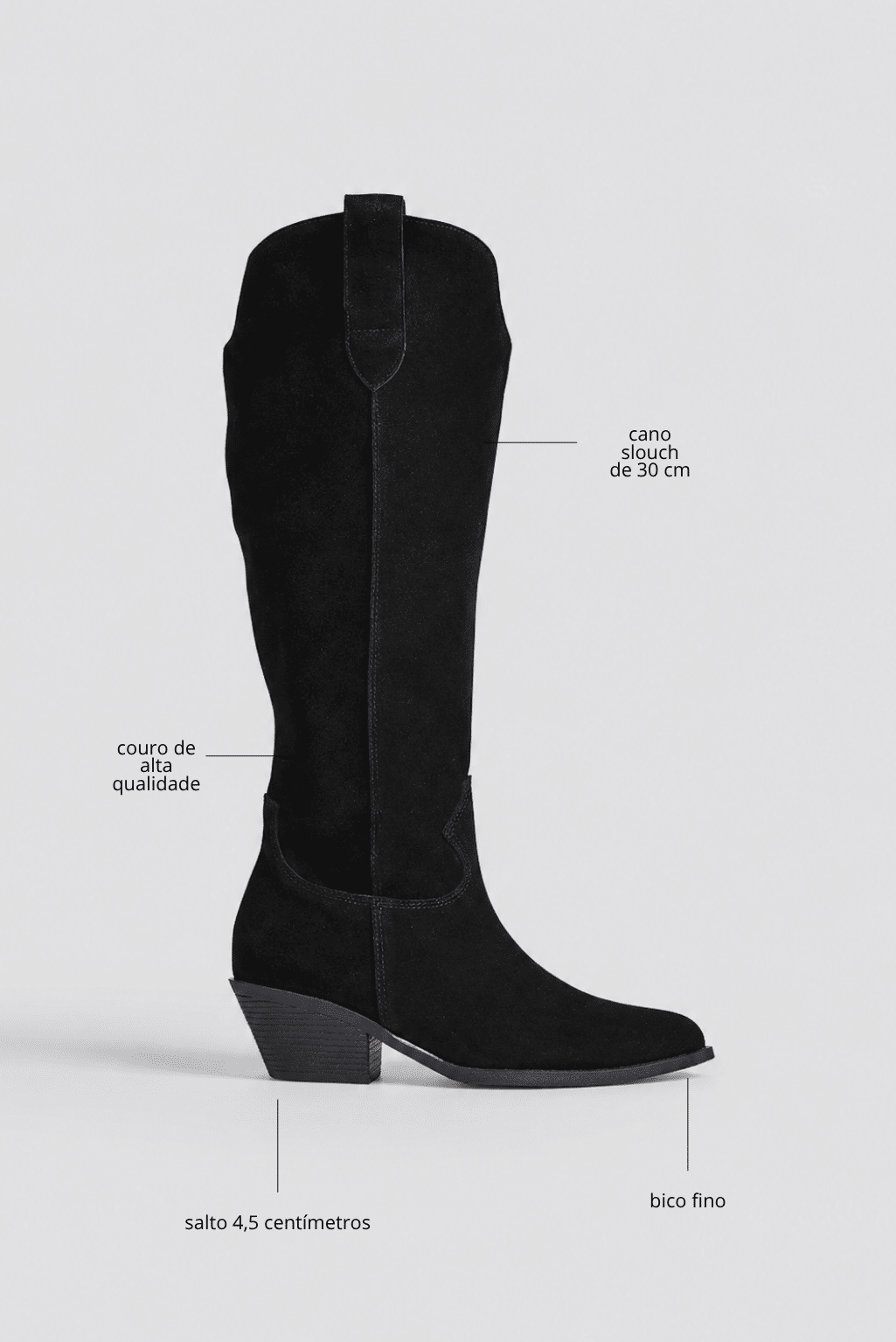 RUBIA - BOTA FEMININA 2 EM 1 COUNTRY COURO PRETA RUBIA - BOTA FEMININA 2 EM 1 COUNTRY COURO PRETA