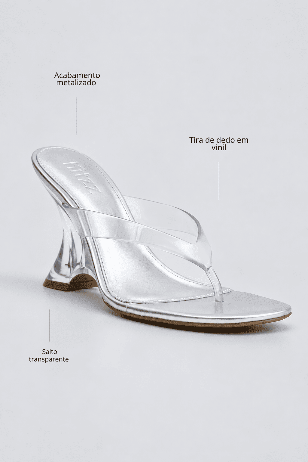 nic-tamanco-femininop-tira-de-dedo-transparente Tamanco Feminino Kendall Transparente com vinil vista 45 graus