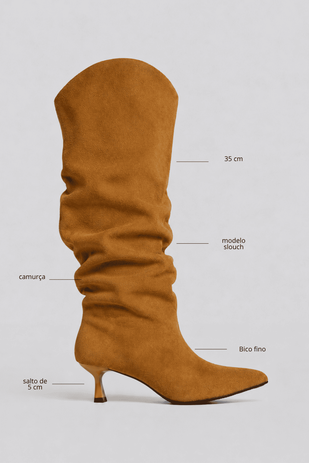 IANCA - BOTA FEMININA 2 EM 1 SALTO BAIXO SLOUCH COURO BEGE IANCA - BOTA FEMININA 2 EM 1 SALTO BAIXO SLOUCH COURO BEGE