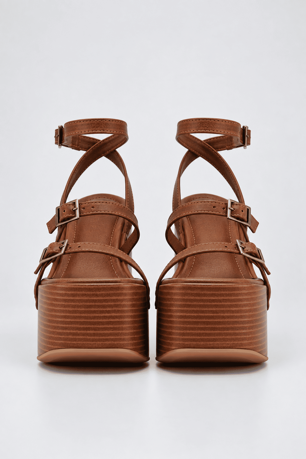 SANDÁLIA FEMININA PLATAFORMA TIRAS CAMEL - BINA SANDÁLIA FEMININA PLATAFORMA TIRAS CAMEL - BINA