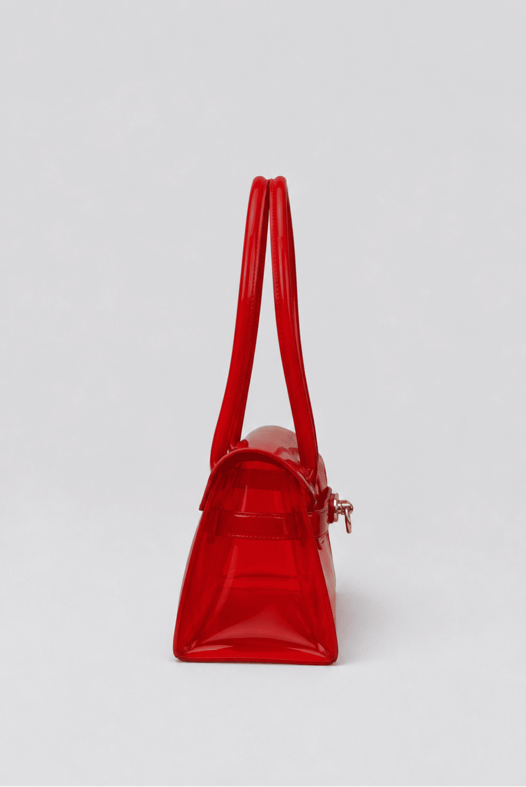 BOLSA FEMININA TRANSPARENTE VERNIZ VERMELHO GUMMY BOLSA FEMININA TRANSPARENTE VERNIZ VERMELHO GUMMY