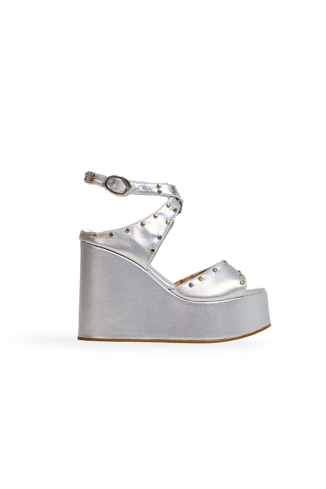 HAILEY - SANDÁLIA PLATAFORMA FEMININA TACHAS PRATA HAILEY - SANDÁLIA PLATAFORMA FEMININA TACHAS PRATA