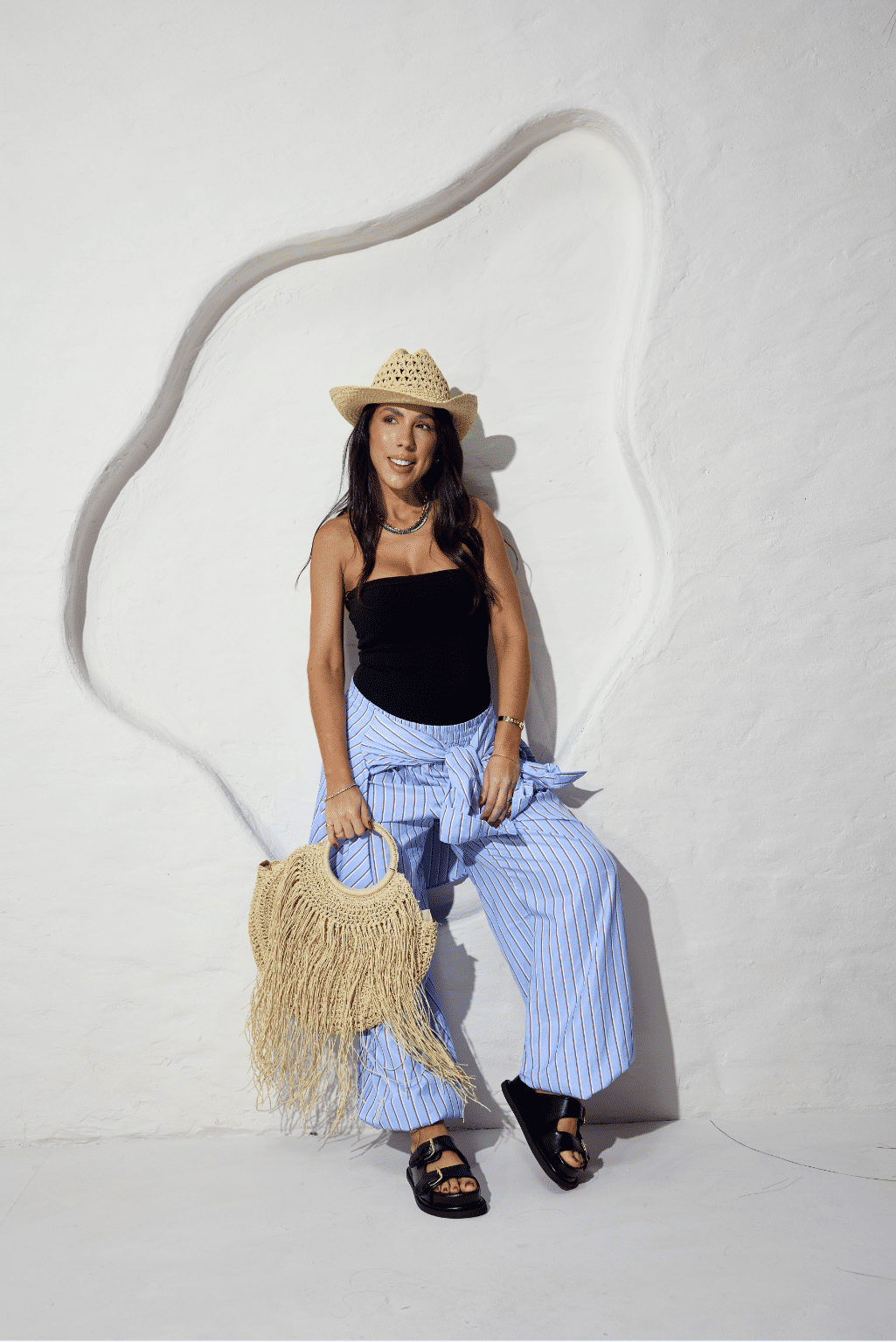 CAPUCINE - FLATFORM PAPETE FEMININA FIVELAS PRETA