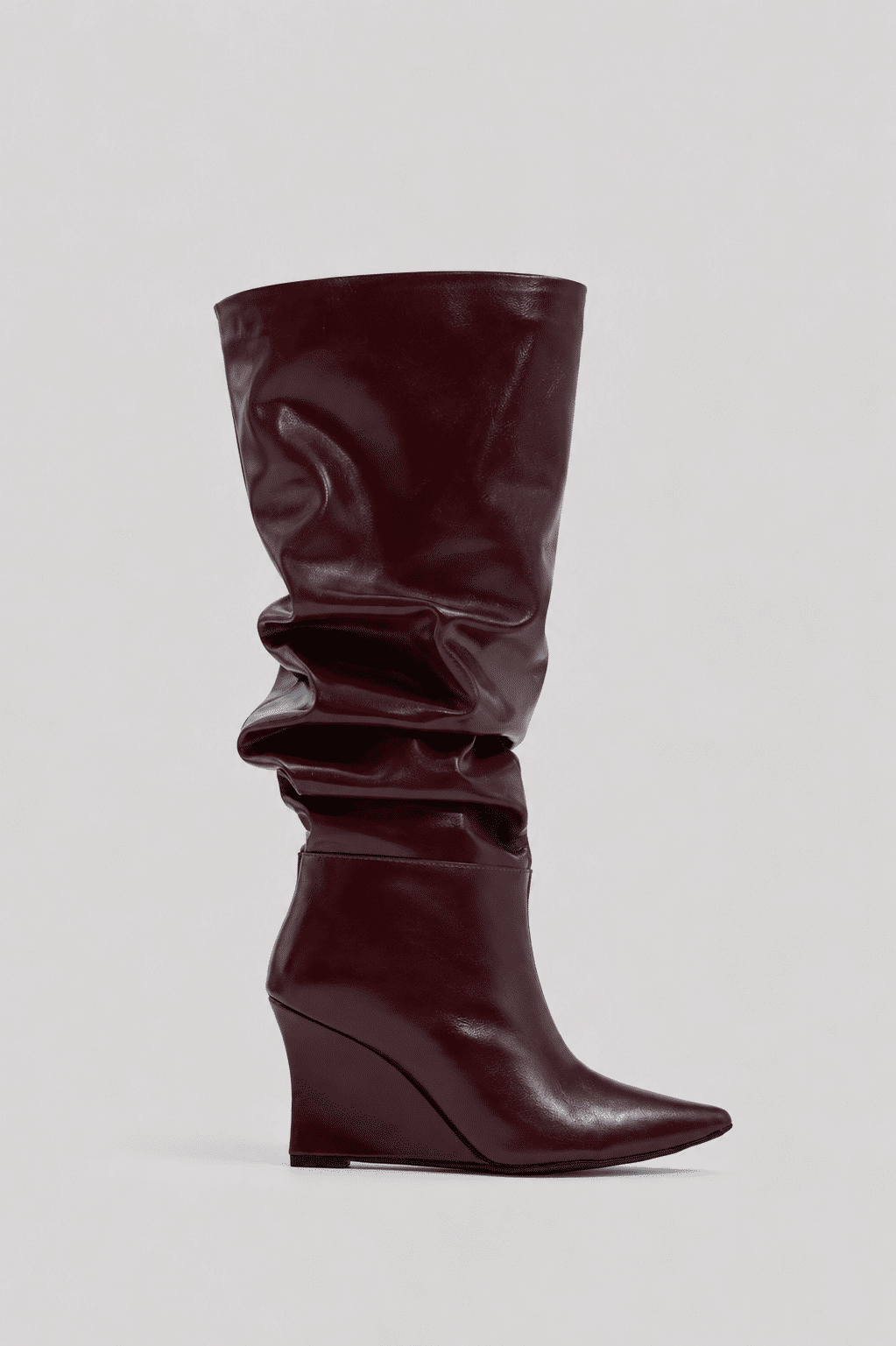 GAIA - BOTA FEMININA CANO LONGO SLOUCH BORDÔ GAIA - BOTA FEMININA CANO LONGO SLOUCH BORDÔ