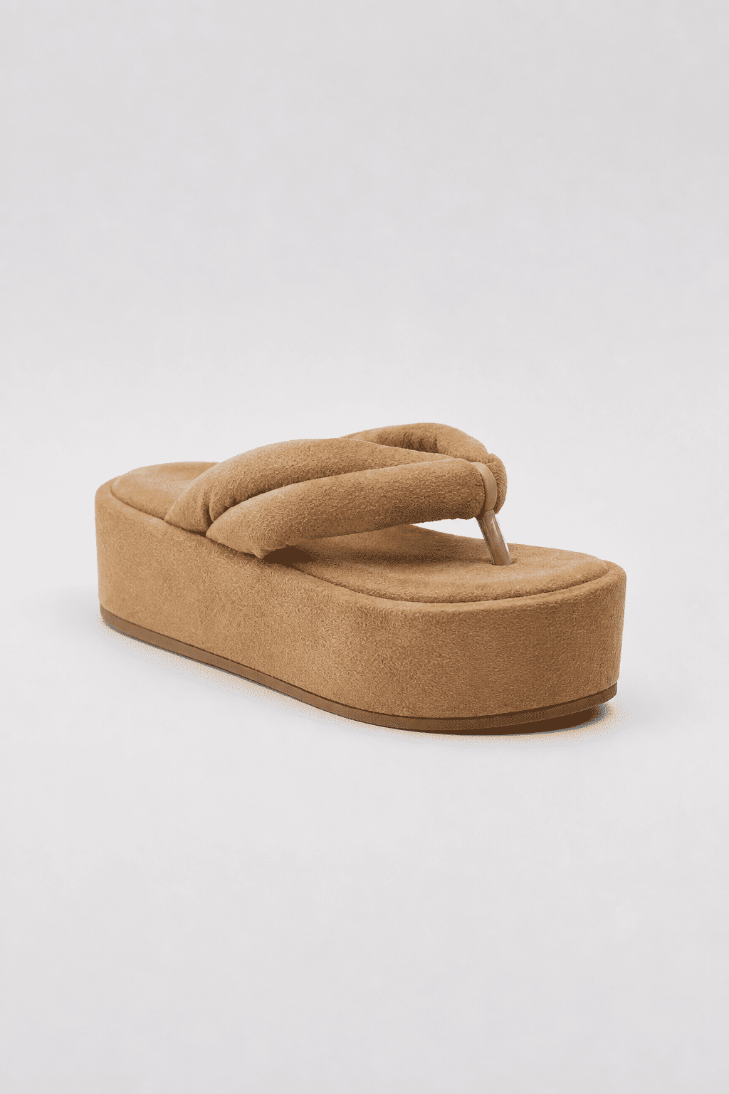 SAKURA - CHINELO FLATFORM TIRAS PUFFER CAMURÇA BEGE SAKURA - CHINELO FLATFORM TIRAS PUFFER CAMURÇA BEGE
