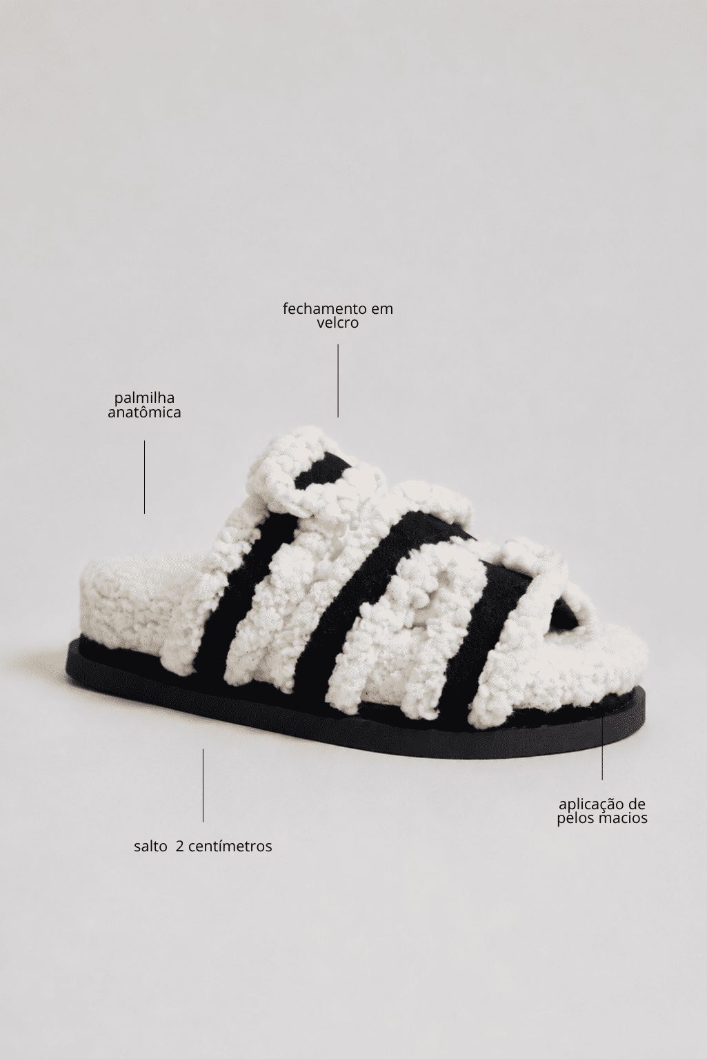 DAMI - PAPETE ANATÔMICA FEMININA VELCRO PELOS PRETO DAMI - PAPETE ANATÔMICA FEMININA VELCRO PELOS PRETO