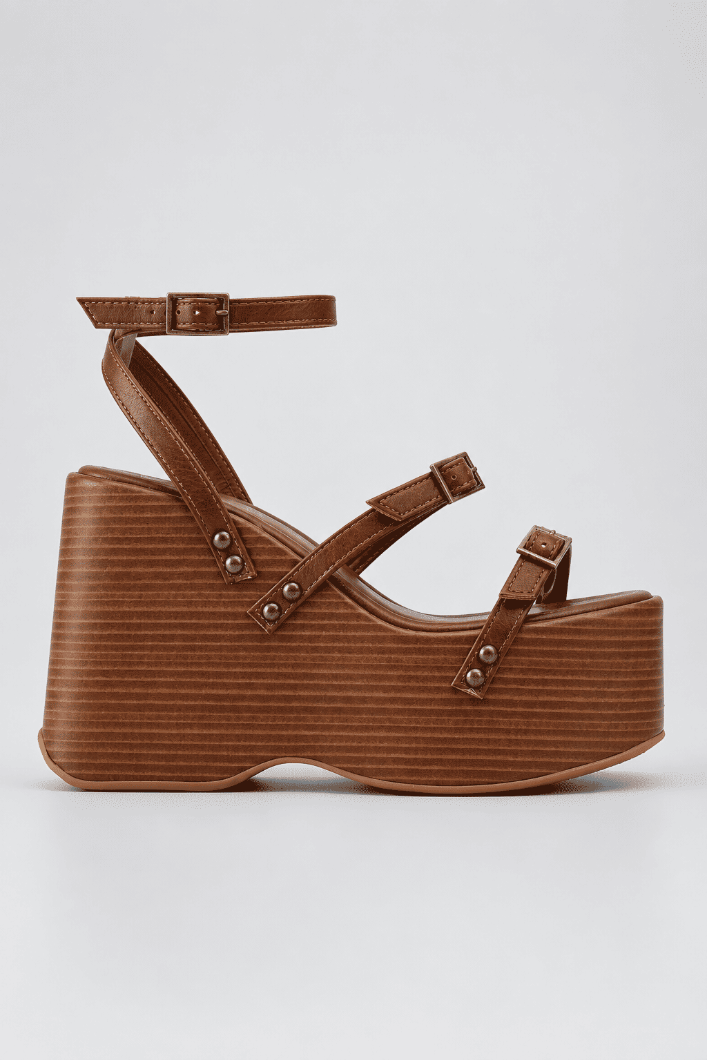 SANDÁLIA FEMININA PLATAFORMA TIRAS CAMEL - BINA SANDÁLIA FEMININA PLATAFORMA TIRAS CAMEL - BINA