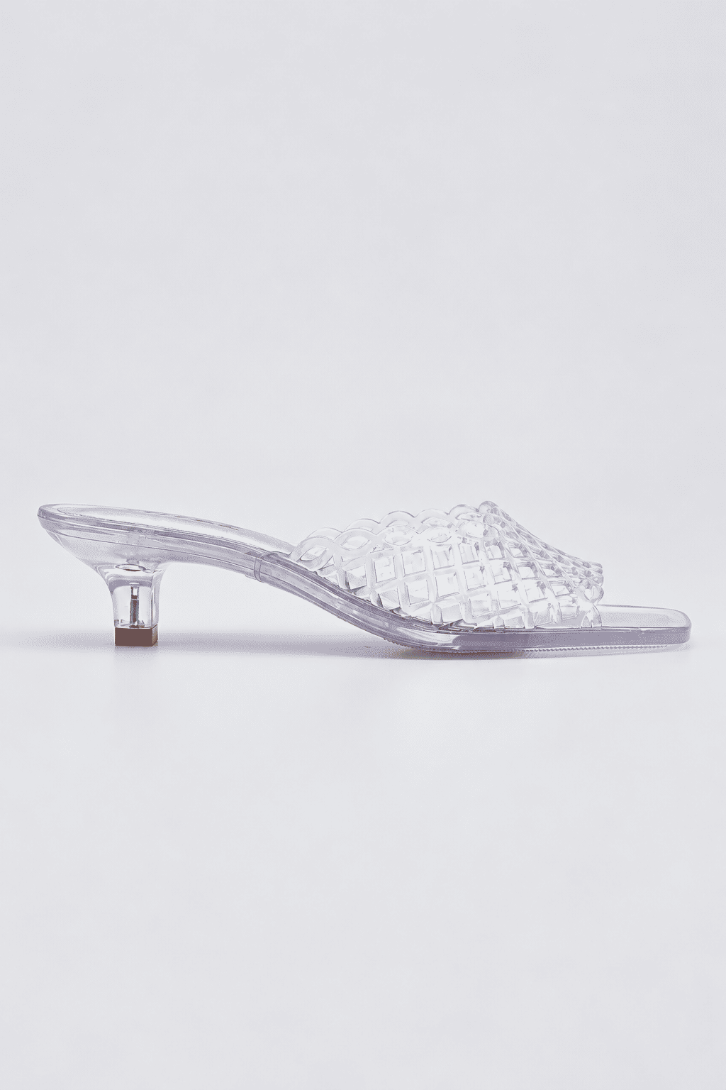 gummy-tamanco-feminino-tela-laranja Tamanco Feminino Gummy Tela Transparente vista lateral